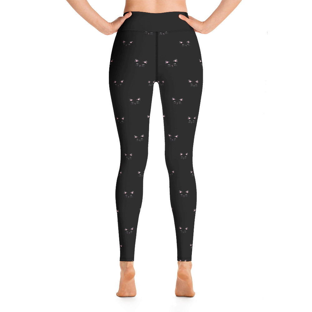 Black Cat Yoga Leggings、mySite、camillekostekn