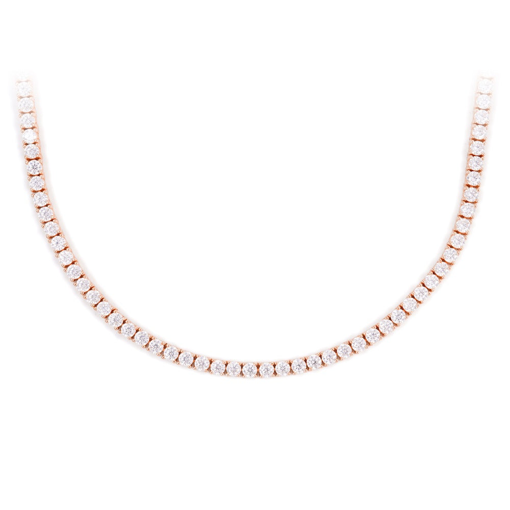 3MM Diamond Tennis Chain 14K Solid Rose Gold、mySite、hinf8tx79