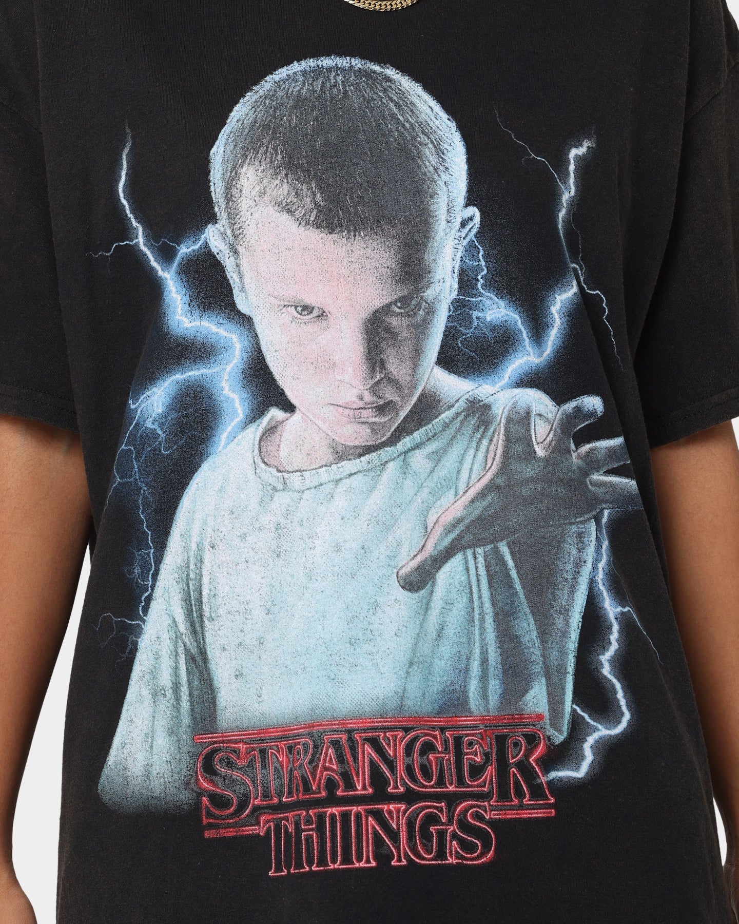 Goat Crew X Stranger Things Eleven Premium Vintage T-Shirt Black Wash、mySite、zt4zffjzw