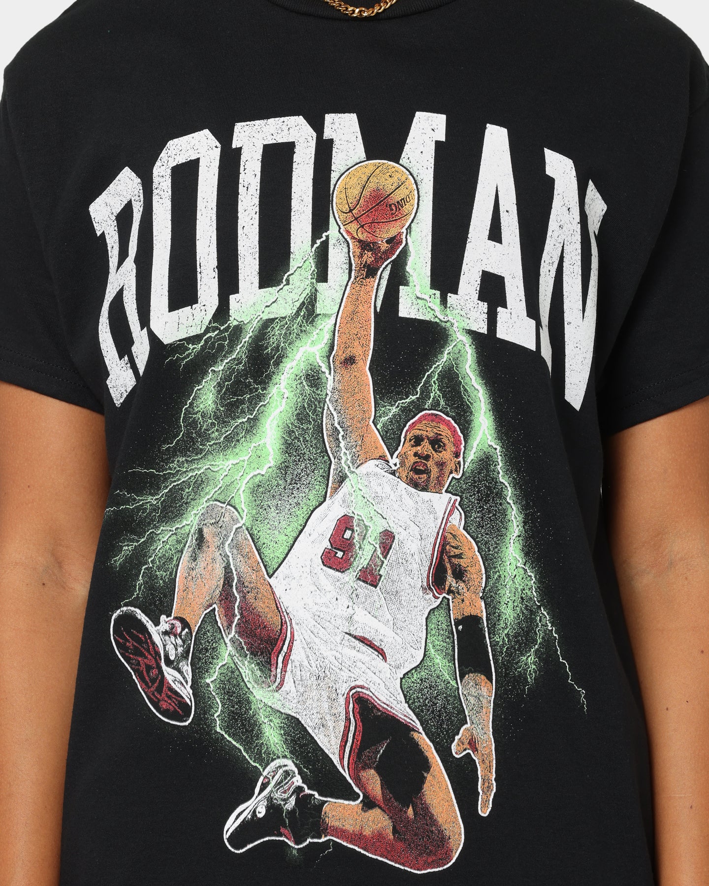 Rodman Brand Rodman Glow Dunk Vintage T-Shirt Black/Green、mySite、zt4zffjzw