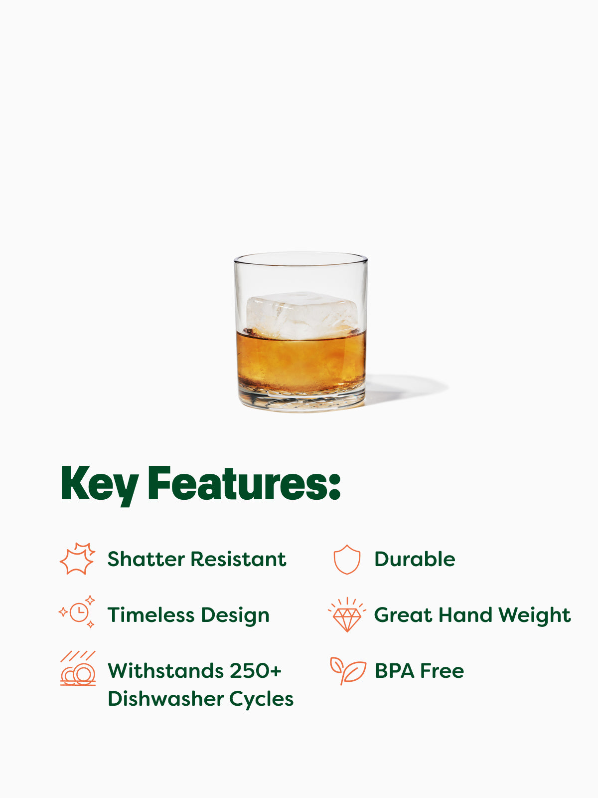 RESERVE 12oz Old Fashioned MS Copolyester Glass - Bulk、mySite、camillekostekn