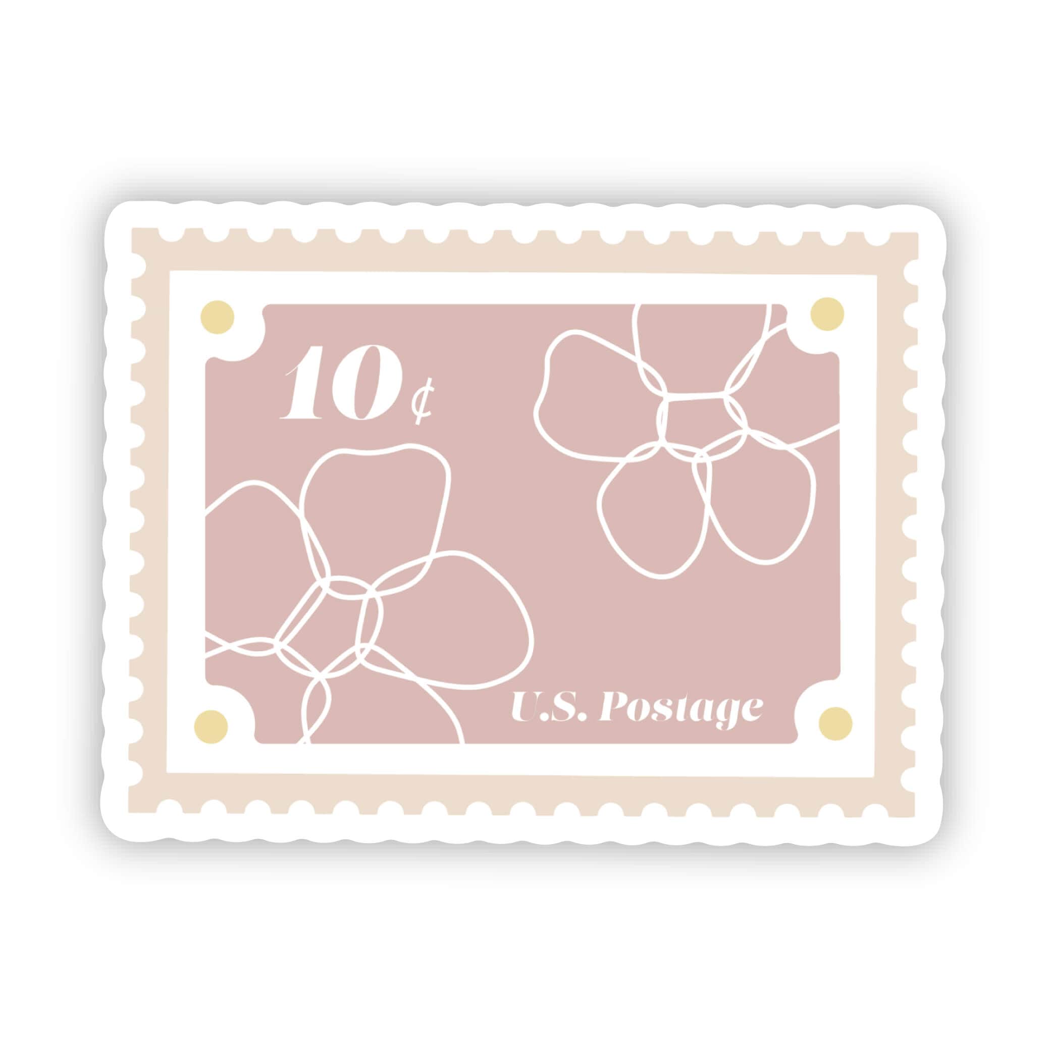  Purple Floral US Postage Stamp Sticker、mySite、ghnorth