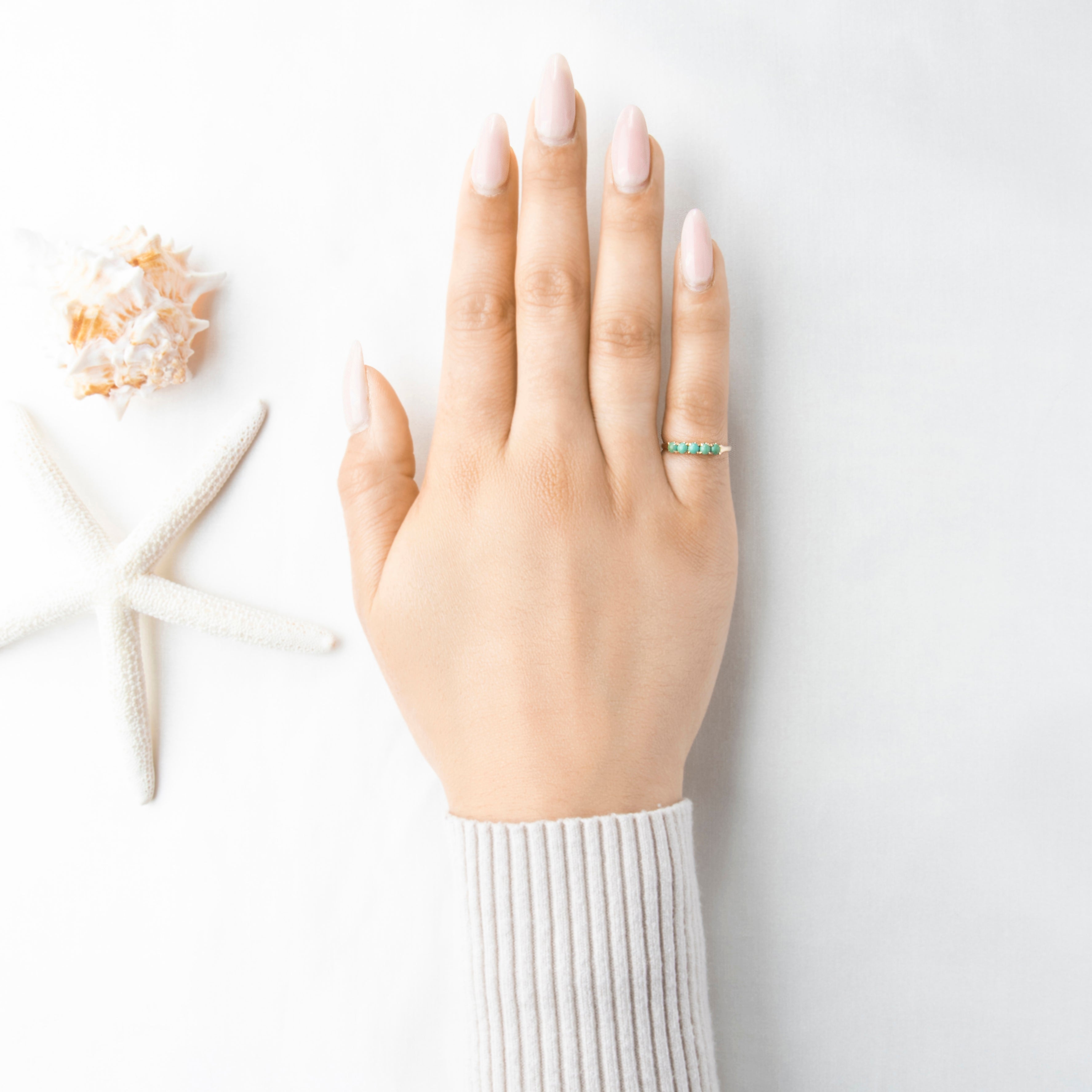 Antique Larter & Sons 14k Yellow Gold Turquoise 5-Stone Cabochon Ring 6.00、mySite、hinf8tx79