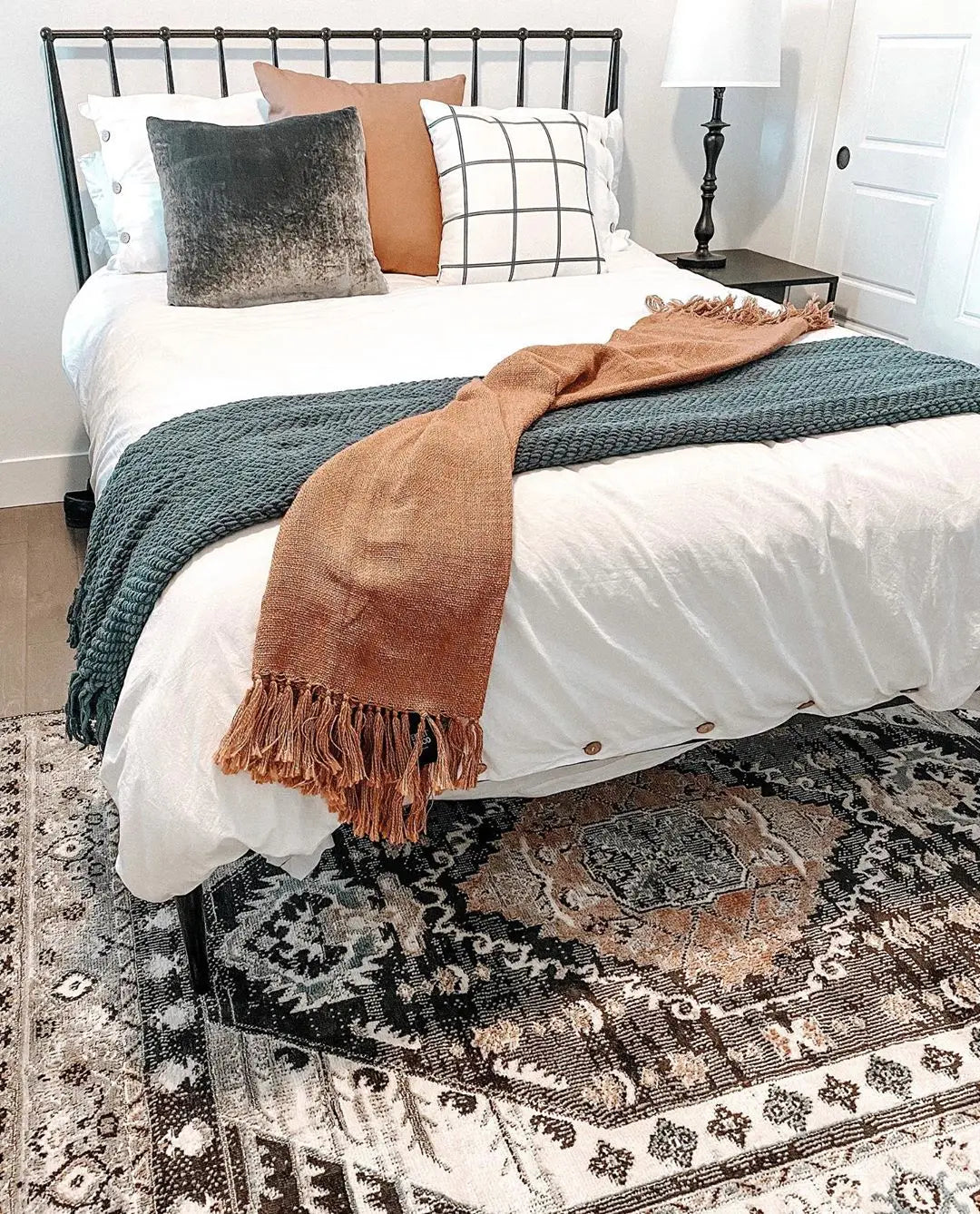 Julita Vintage Bohemian Aztec Tribal Black Rug、mySite、gigharbornorthrealestate