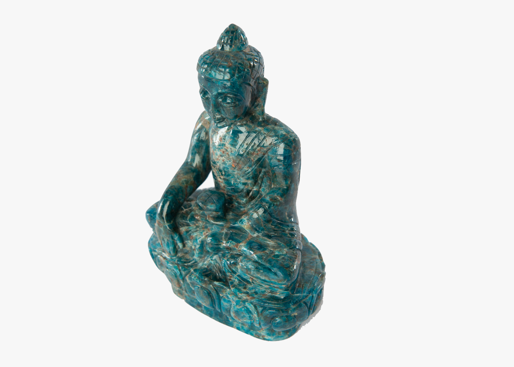 Sitting Buddha - Blue Apatite (Small, 17cm)、mySite、topwebapps