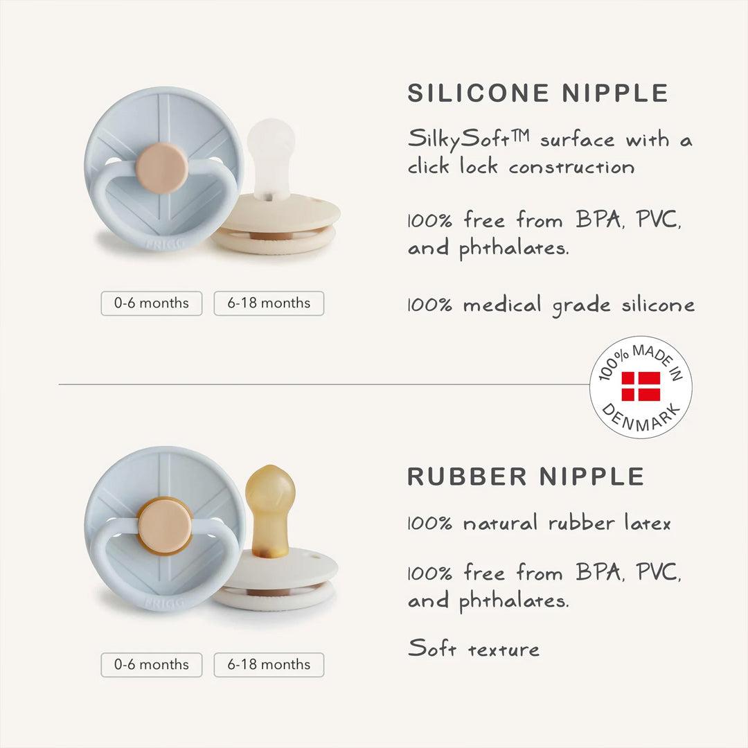  FRIGG Little Viking Silicone Pacifier - 2 Pack - Cocoa/Cream、mySite、merchandisen