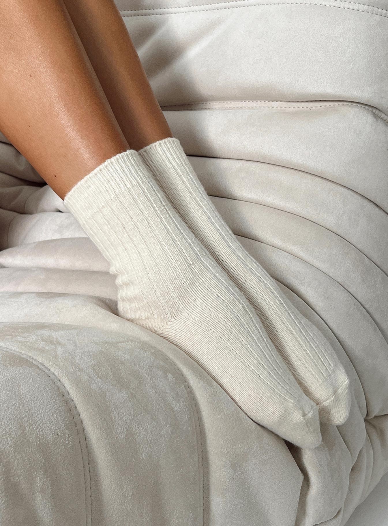 Janice Socks Beige、mySite、solidvoid