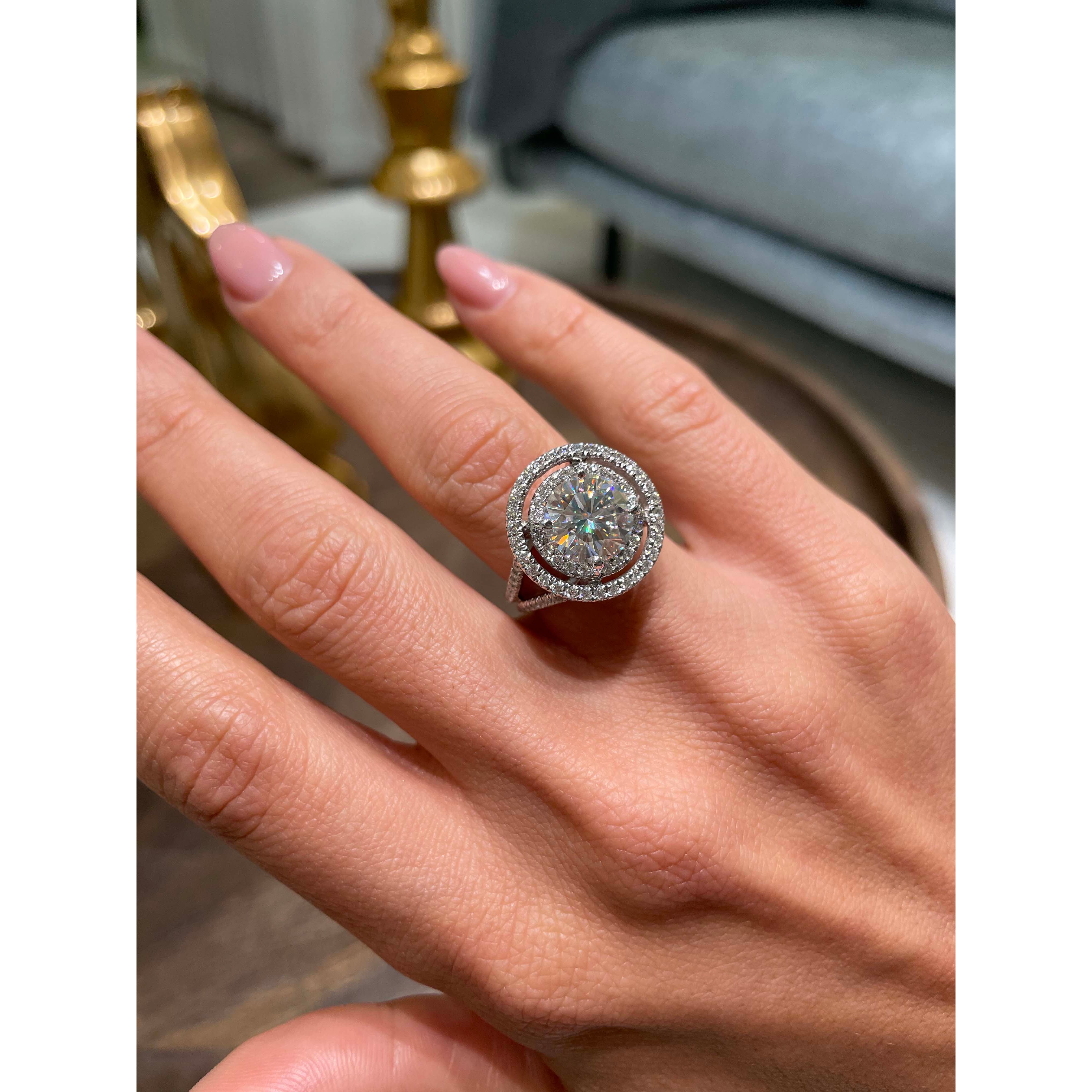 Naomi Moissanite & Diamond Ring -Platinum、mySite、hinf8tx79