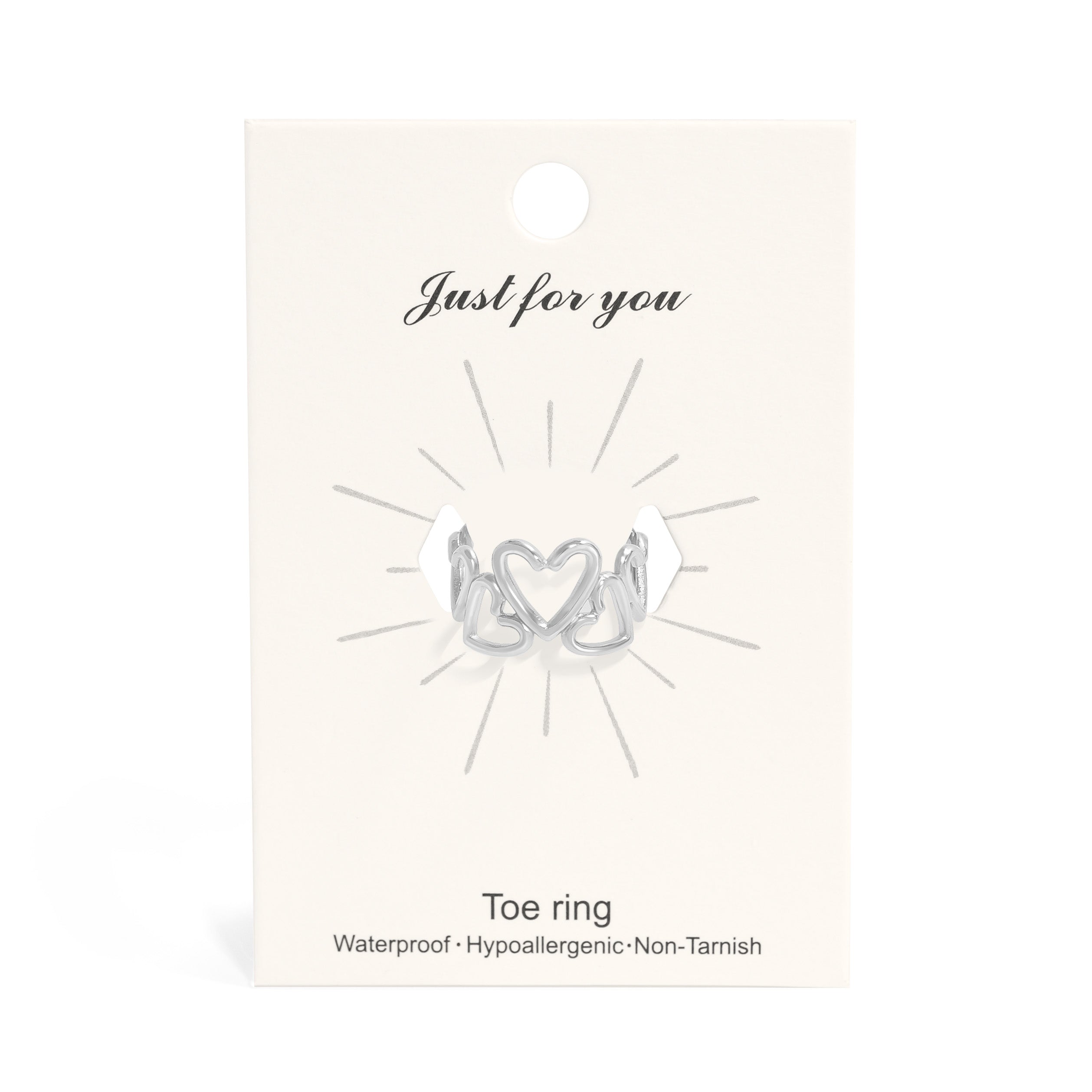 18K Gold PVD Stainless Steel Heart Toe Ring / KSS0011、mySite、dreamappss