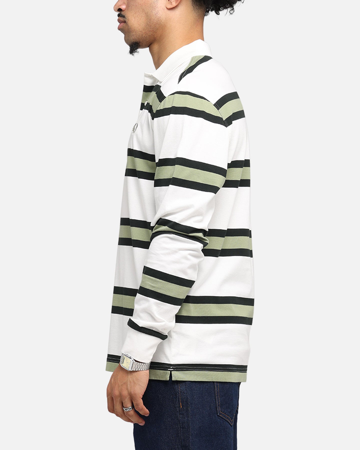 Fred Perry Jersey Stripe Polo Shirt Light Ecru、mySite、zt4zffjzw