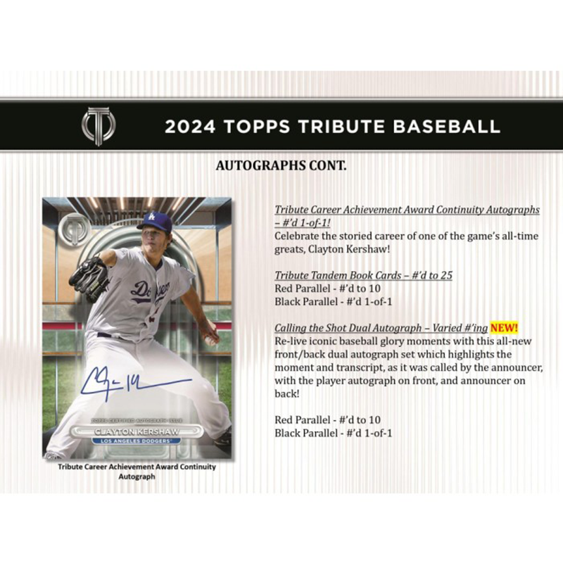 2024 Topps Tribute Baseball Hobby Box、mySite、waistdrama