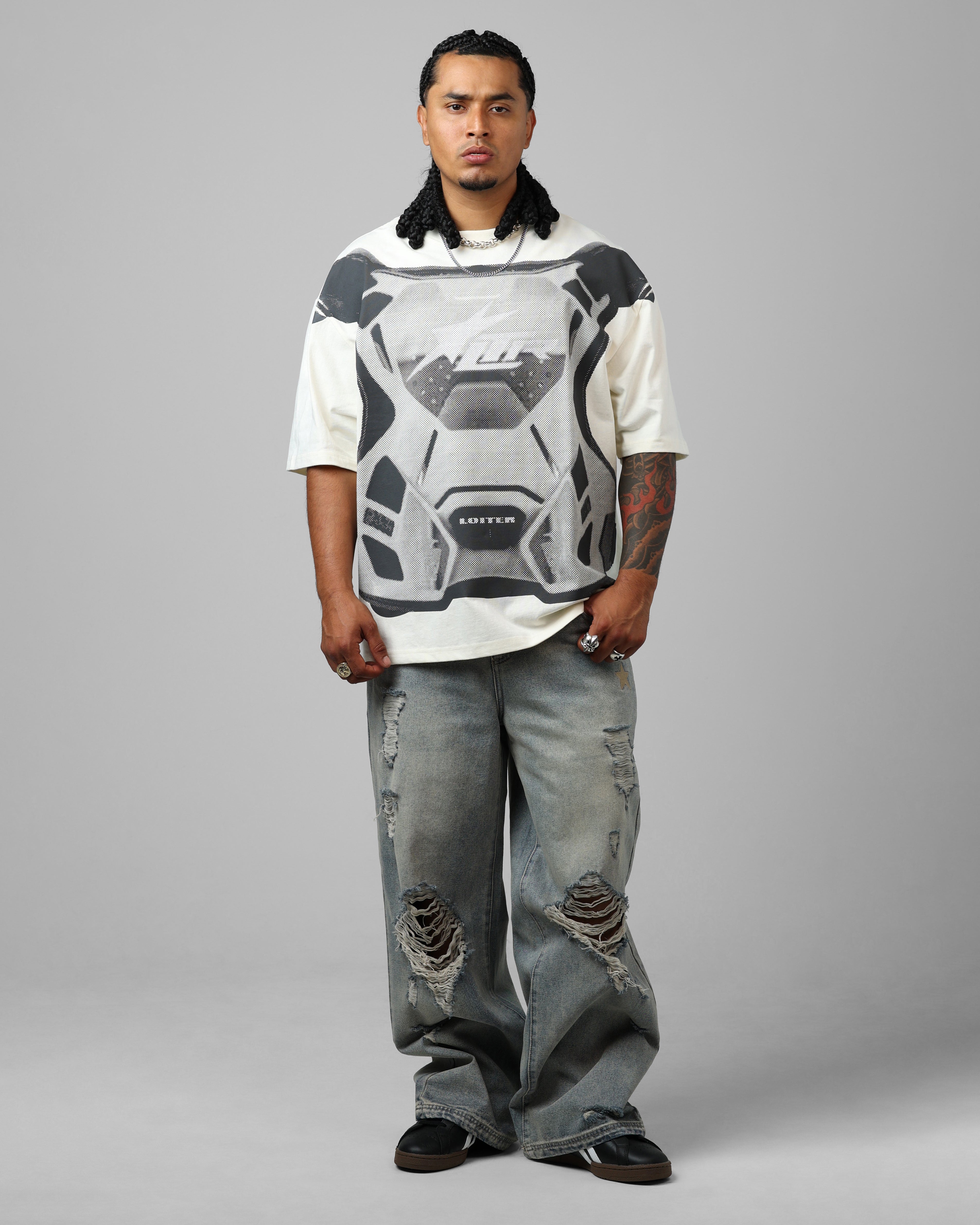 Loiter Motocross Vintage T-Shirt Off White/Grey、mySite、zt4zffjzw