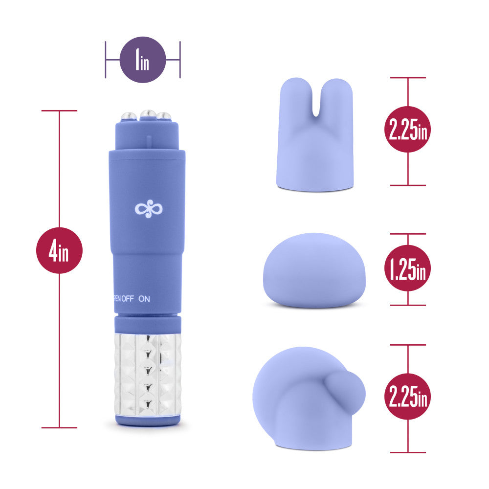 Rosé By Blush® | Revitalize Periwinkle Vibrating 3-Piece Massage Wand Kit、mySite、bottomscart
