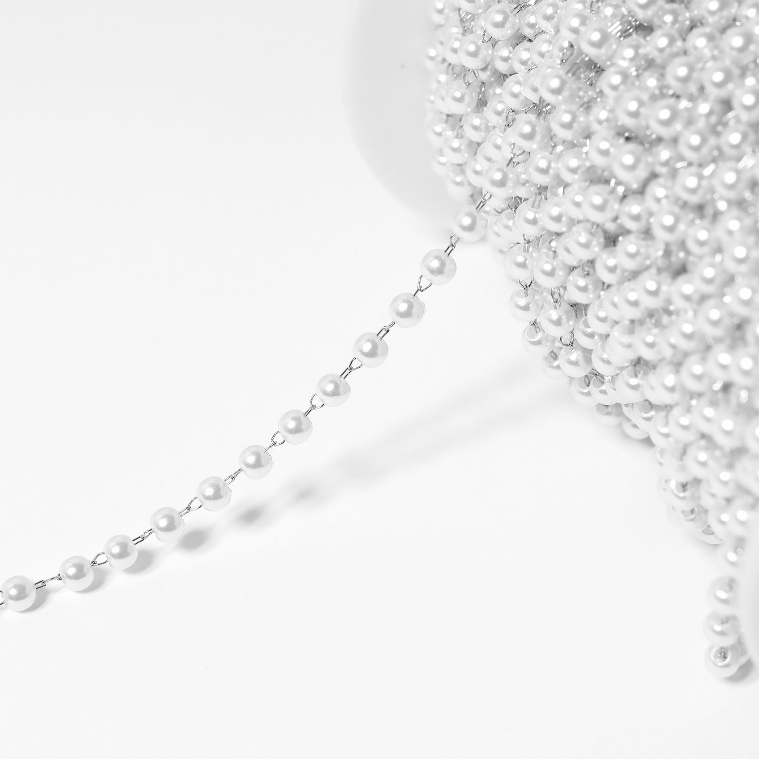Stainless Steel Faux Pearl Bead Chain By The Foot / SPL1012、mySite、dreamappss