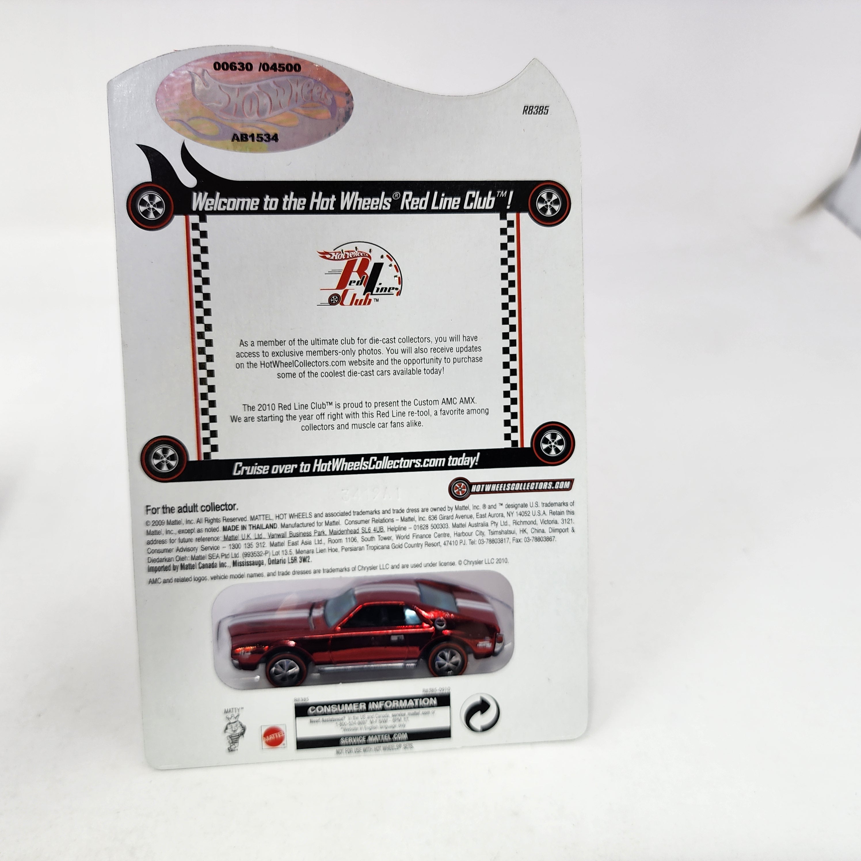 Custom AMC AMX RED * Hot Wheels Red Line Club RLC Exclusive、mySite、hgirdovlk