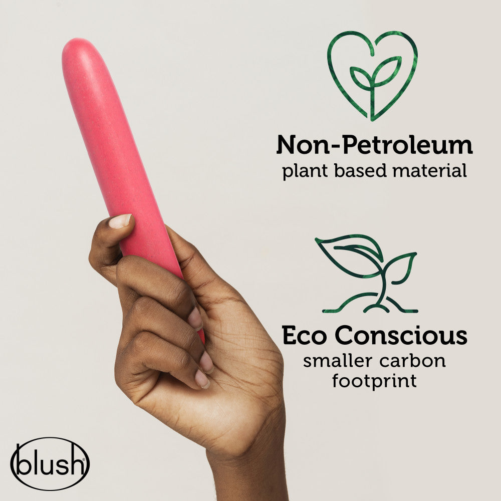 Gaia® By Blush | Eco: Plant-Based 7 Slim Multispeed Vibrator in Coral - Made from Sustainable BioFeel™、mySite、bottomscart