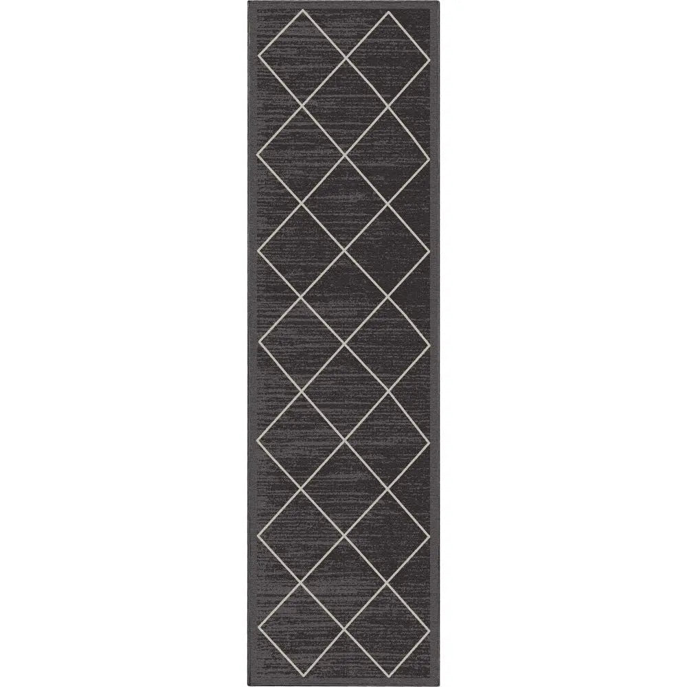 Clover Grey Modern Trellis Flat-Weave Cotton Backing Rug、mySite、gigharbornorthrealestate