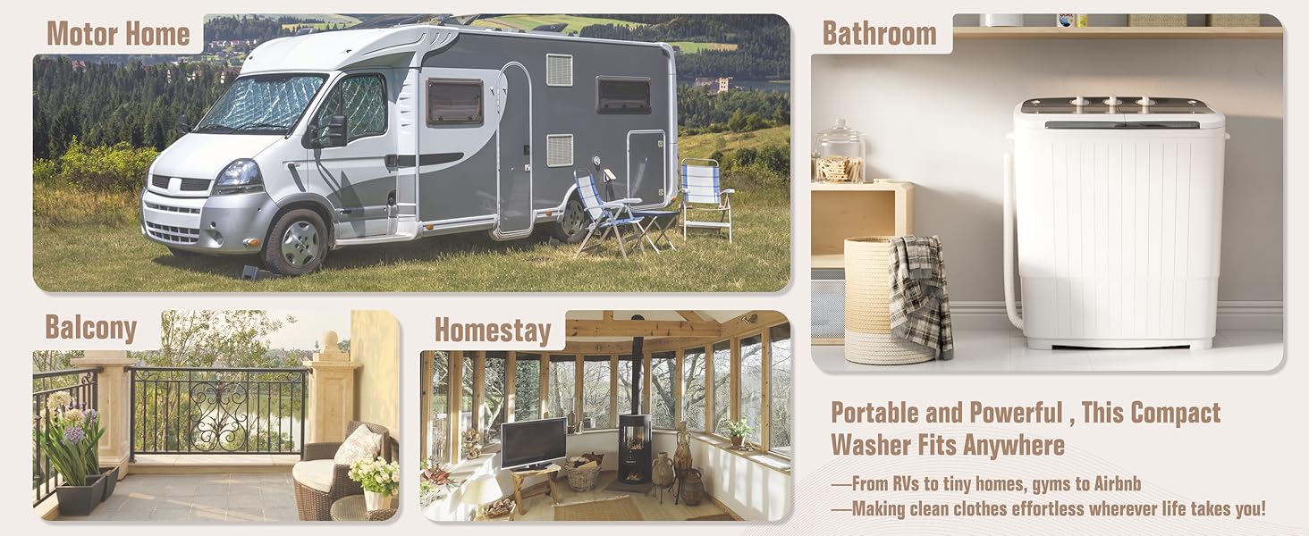 mini washing machine portable washer dryer combo clothes portable washing