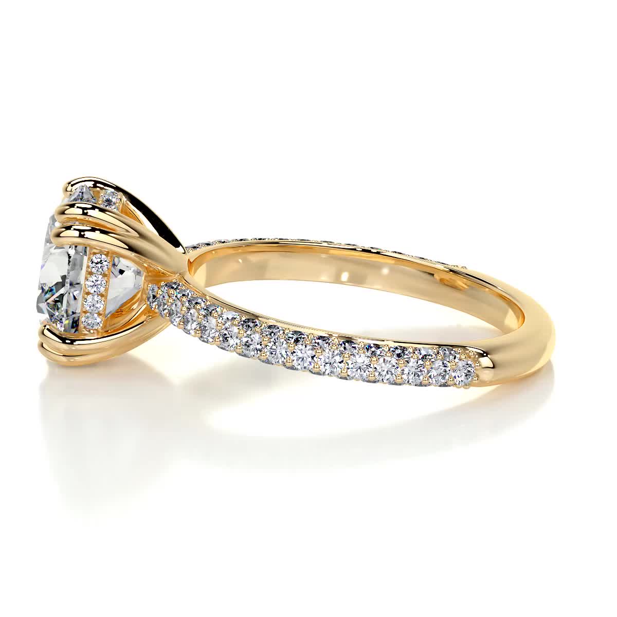 Lorena Diamond Engagement Ring -18K Yellow Gold、mySite、hinf8tx79