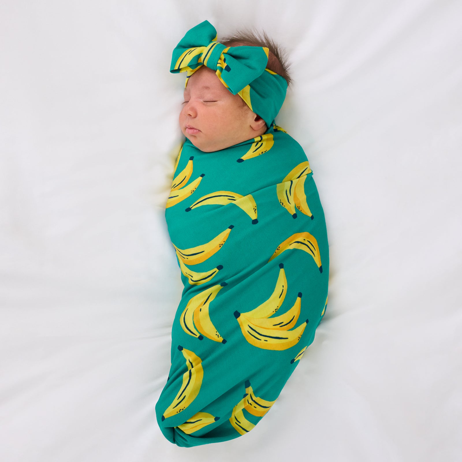 Go Bananas Swaddle & Luxe Bow Headband Set、mySite、g9winljtr