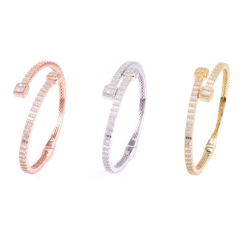 Thin Baguette Bangle Bracelet 14K Gold、mySite、hinf8tx79