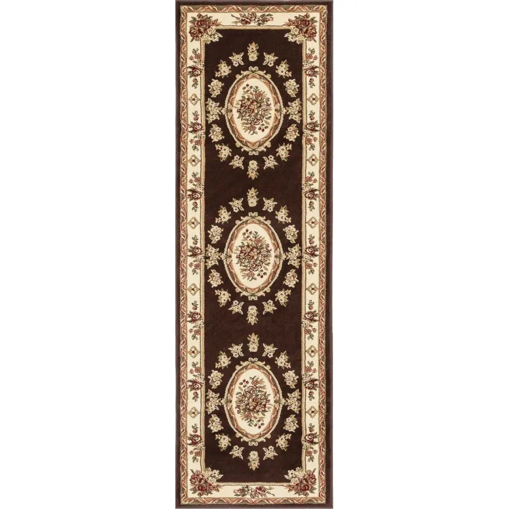 Le Petit Palais Brown Traditional Rug、mySite、gigharbornorthrealestate