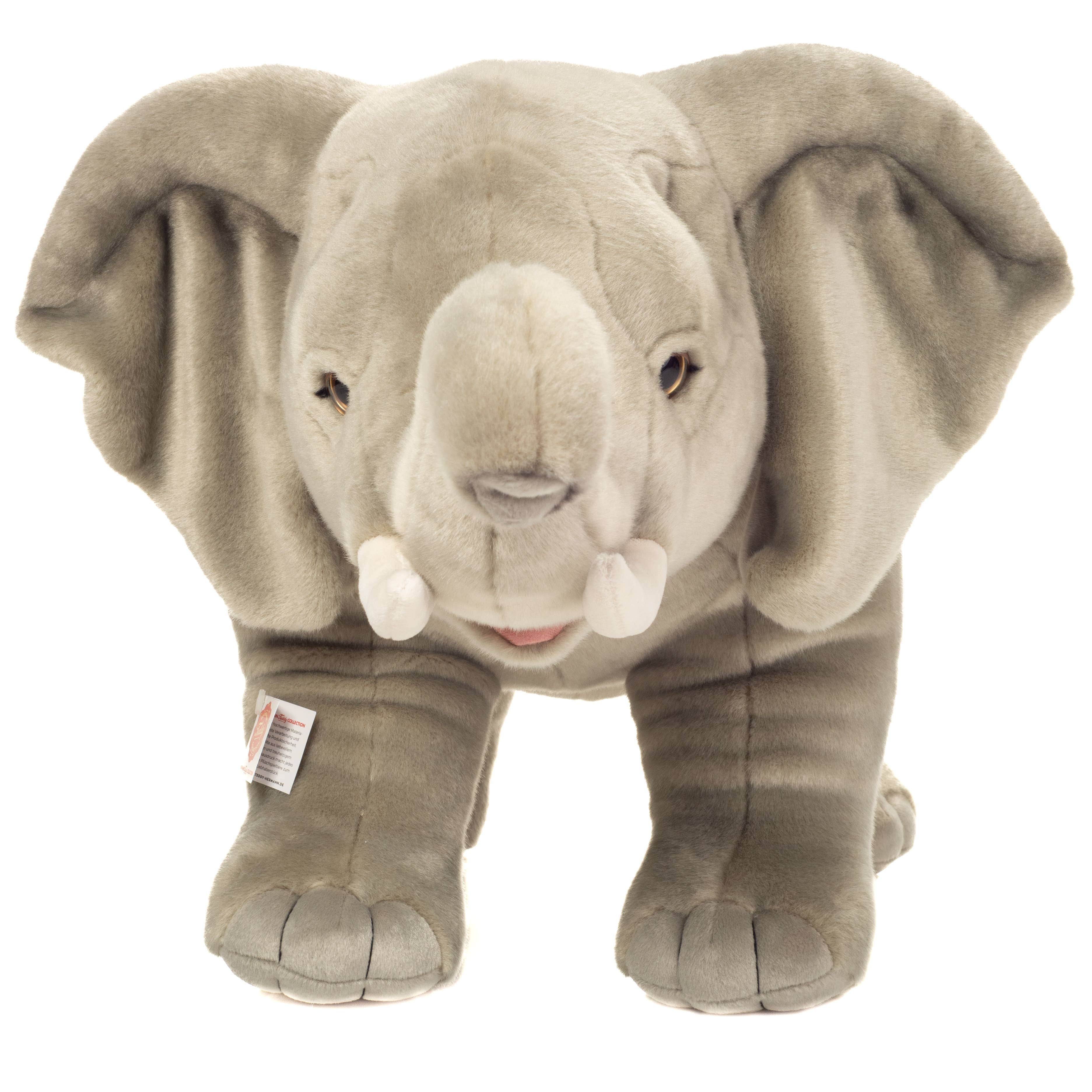 Realistic XL Plush Elephant Standing 60 cm by Teddy Hermann、mySite、g9winljtr