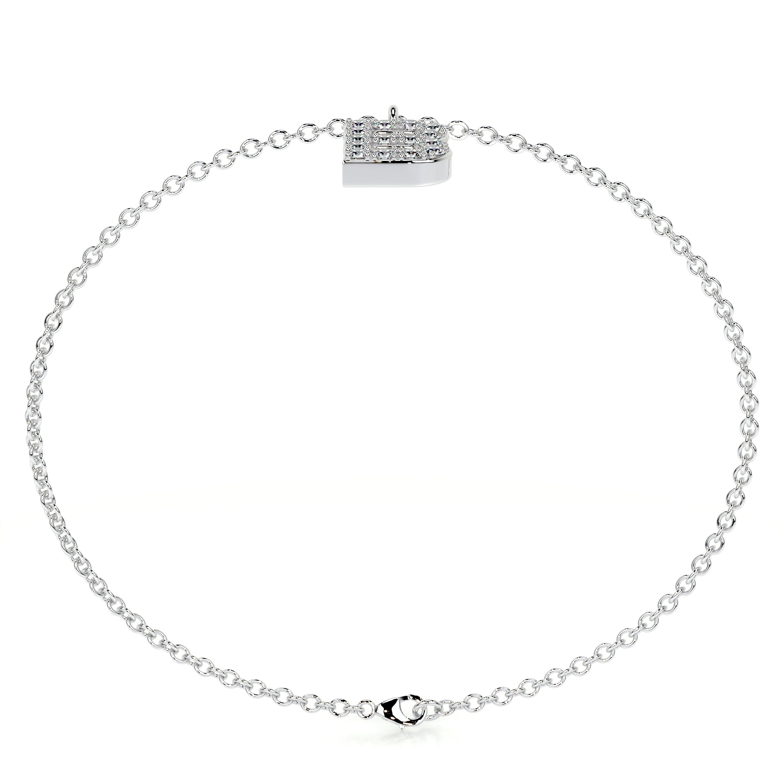 Barbara Letter Diamonds Bracelet (0.15 Carat) -18K White Gold、mySite、hinf8tx79