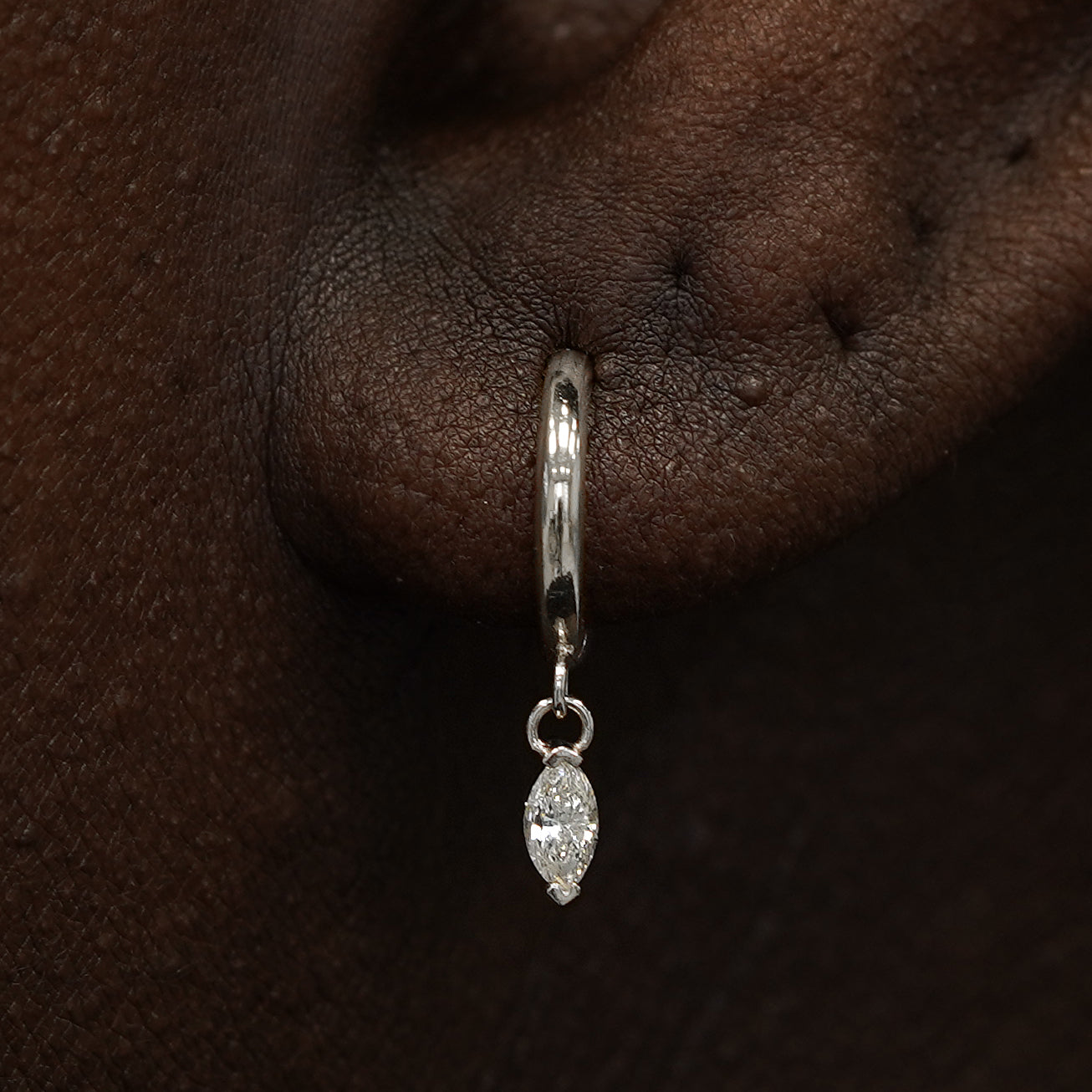 Marquise Lab Diamond Dangle Hoop、mySite、hinf8tx79