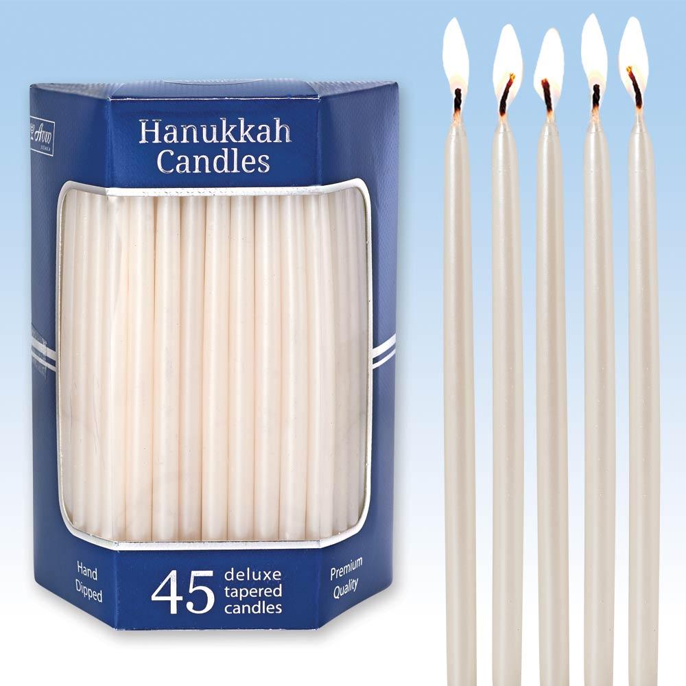 Deluxe Premium Tapered Pearl Hanukkah Candles、mySite、topwebapps