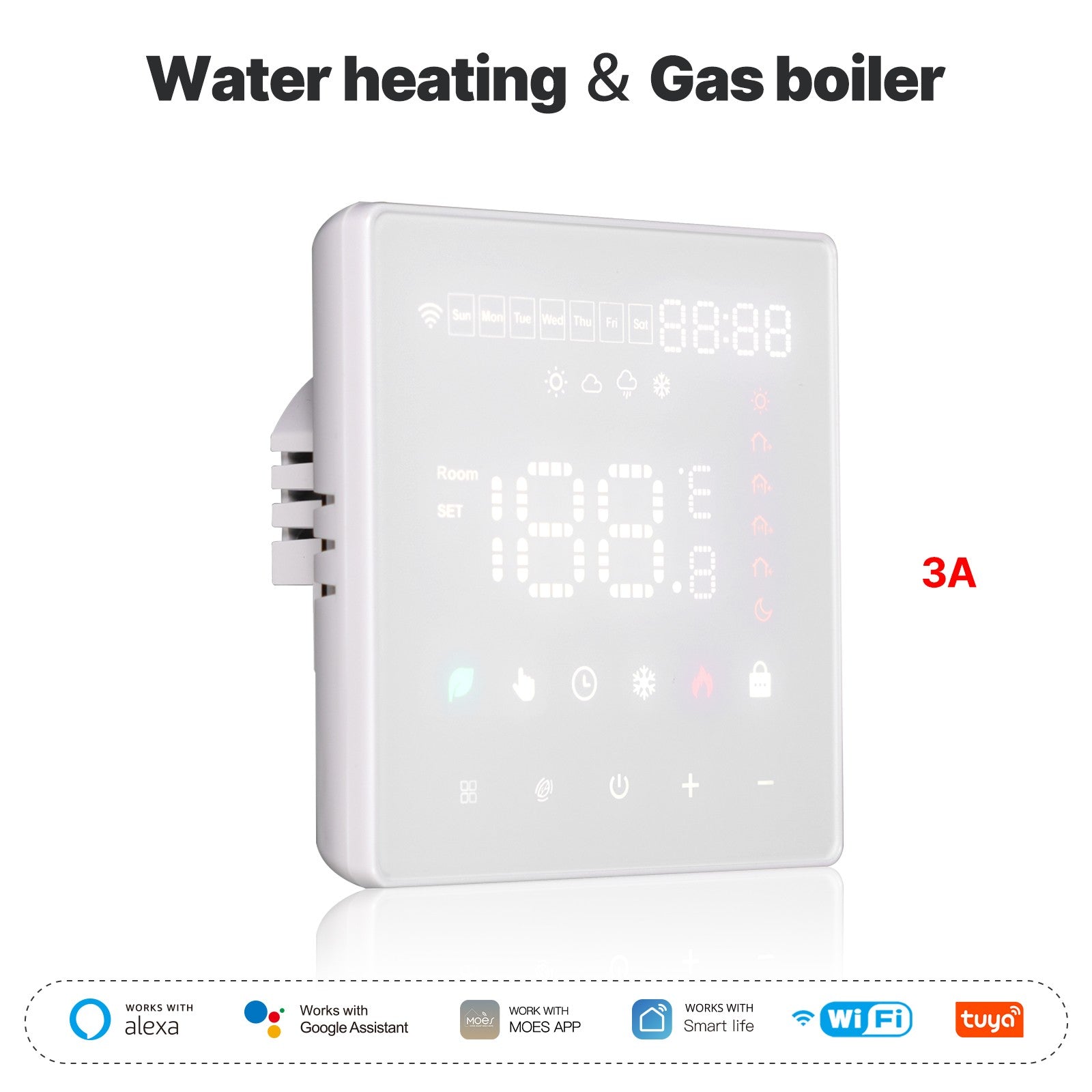 WiFi Smart Thermostat Programmable Temperature Controller Water Boiler Electric Heating、mySite、fannypackpong