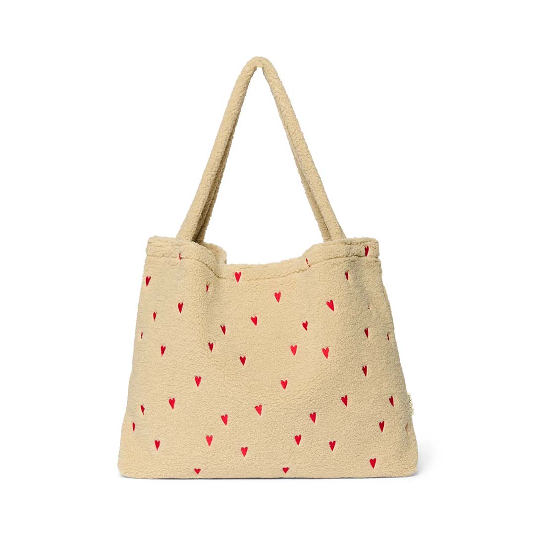  Studio Noos Ecru Teddy Hearts Mom Bag - Ecru、mySite、merchandisen