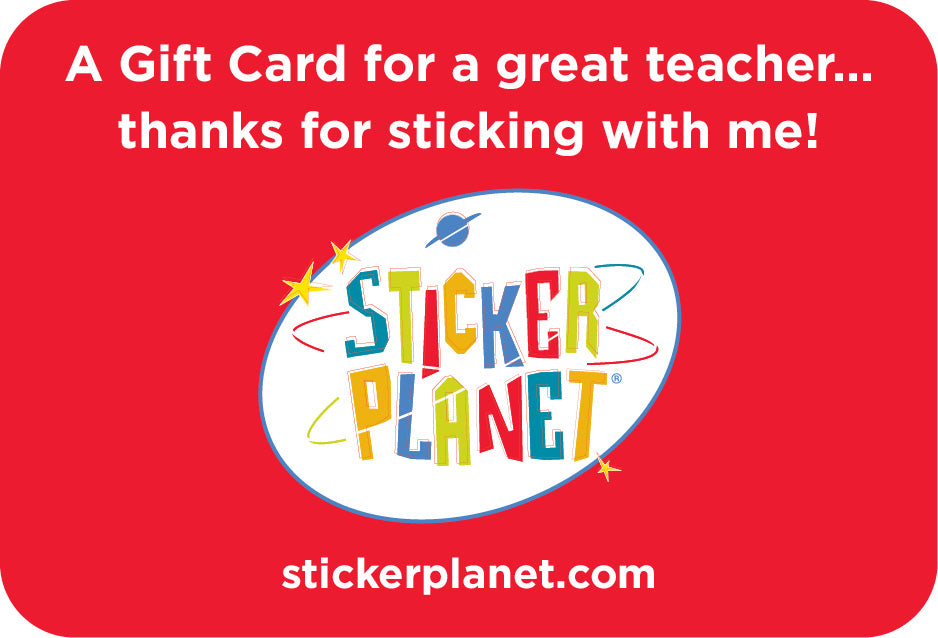  Sticker Planet Gift Card for Teachers、mySite、ghnorth