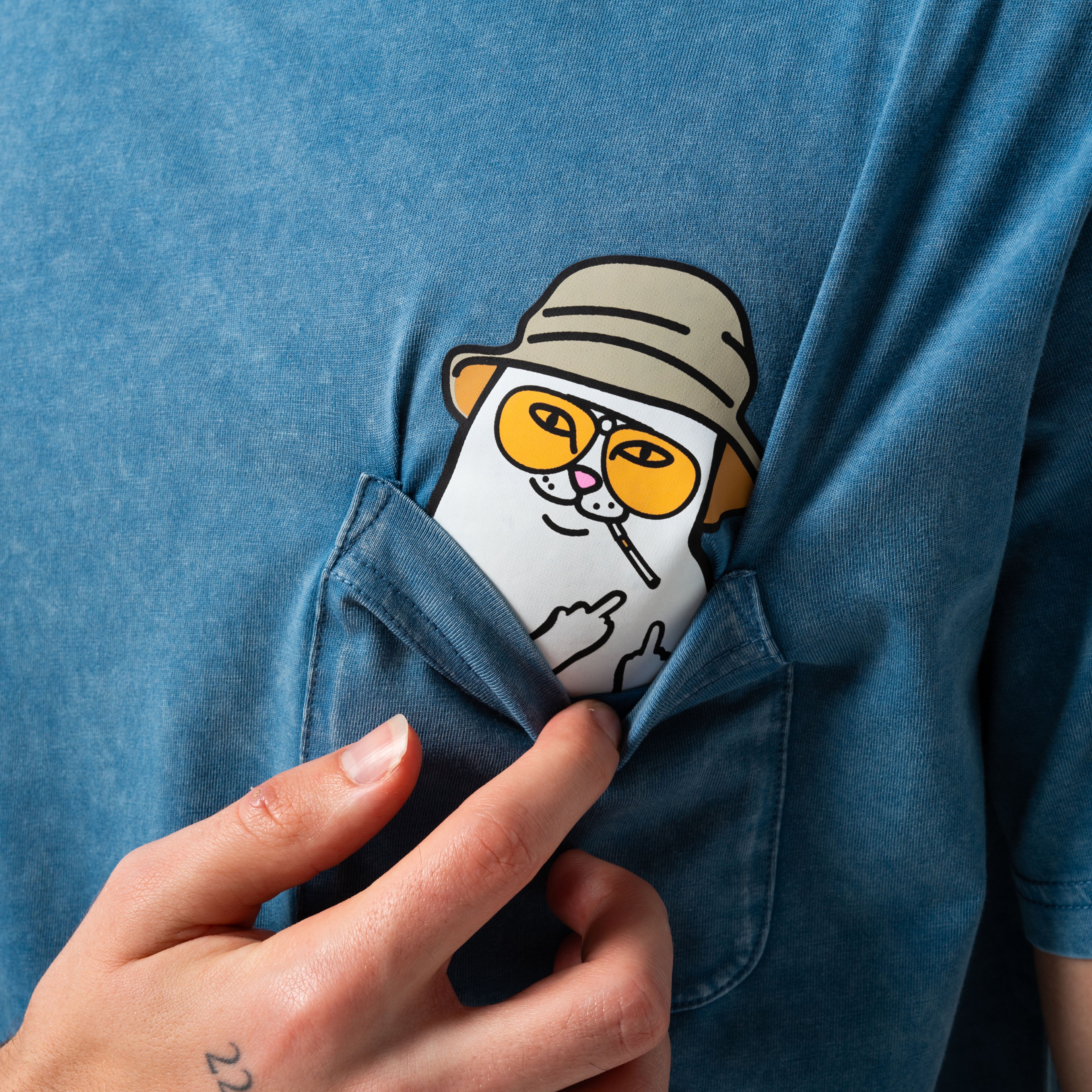  Nermal S Thompson Pocket Tee (Slate Mineral Wash)、mySite、merchandisen