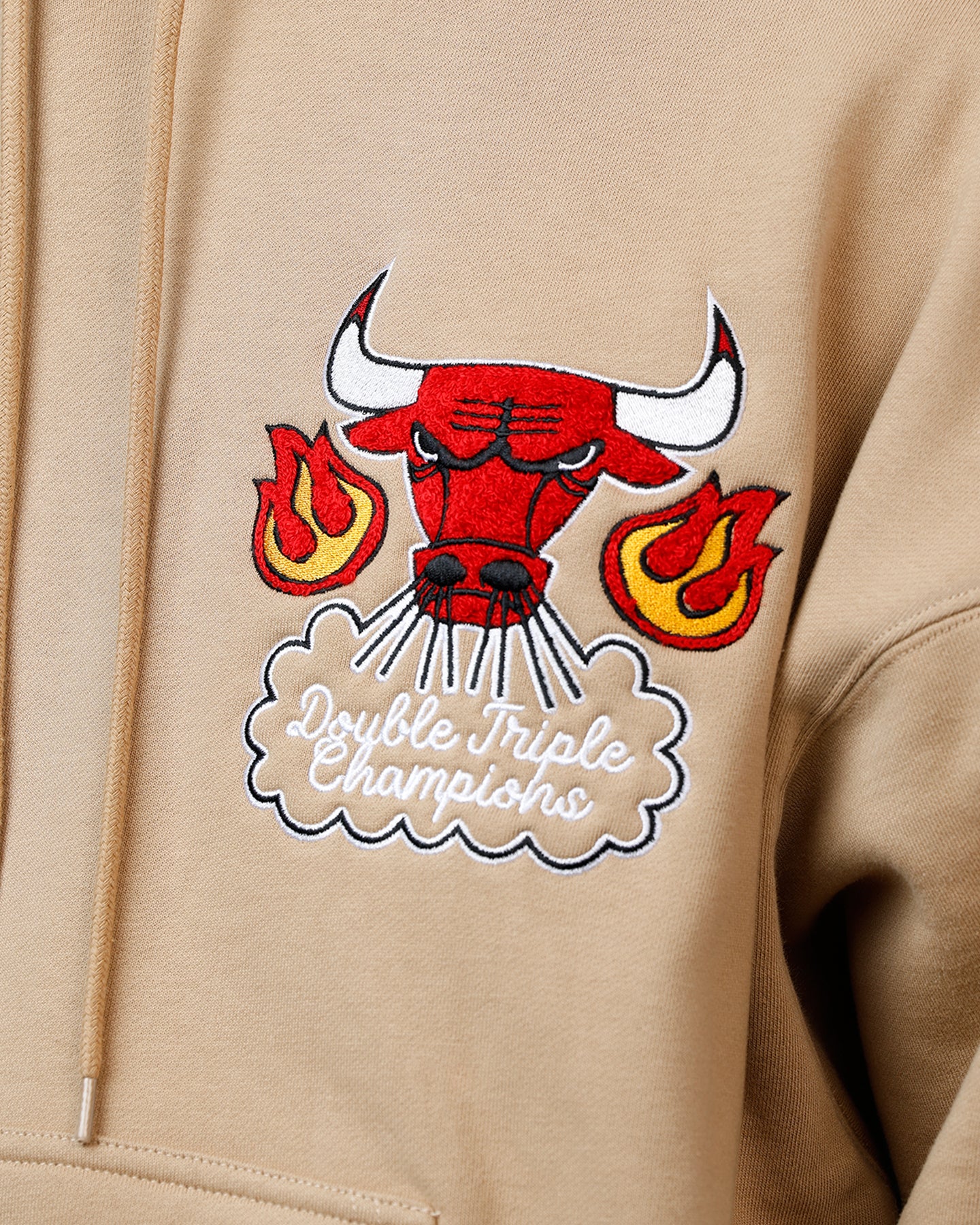 Mitchell & Ness Chicago Bulls Fireball Hoodie Tan、mySite、zt4zffjzw