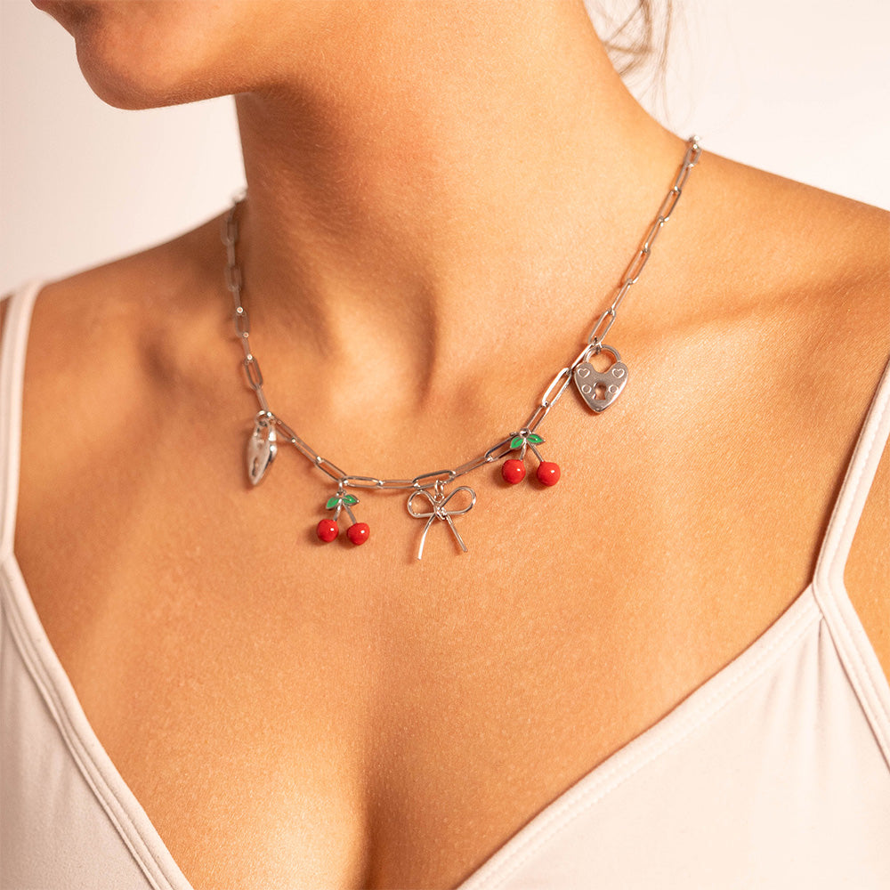 18K Gold PVD Stainless Steel Vintage Heart Lock Charm / PDL0274、mySite、dreamappss