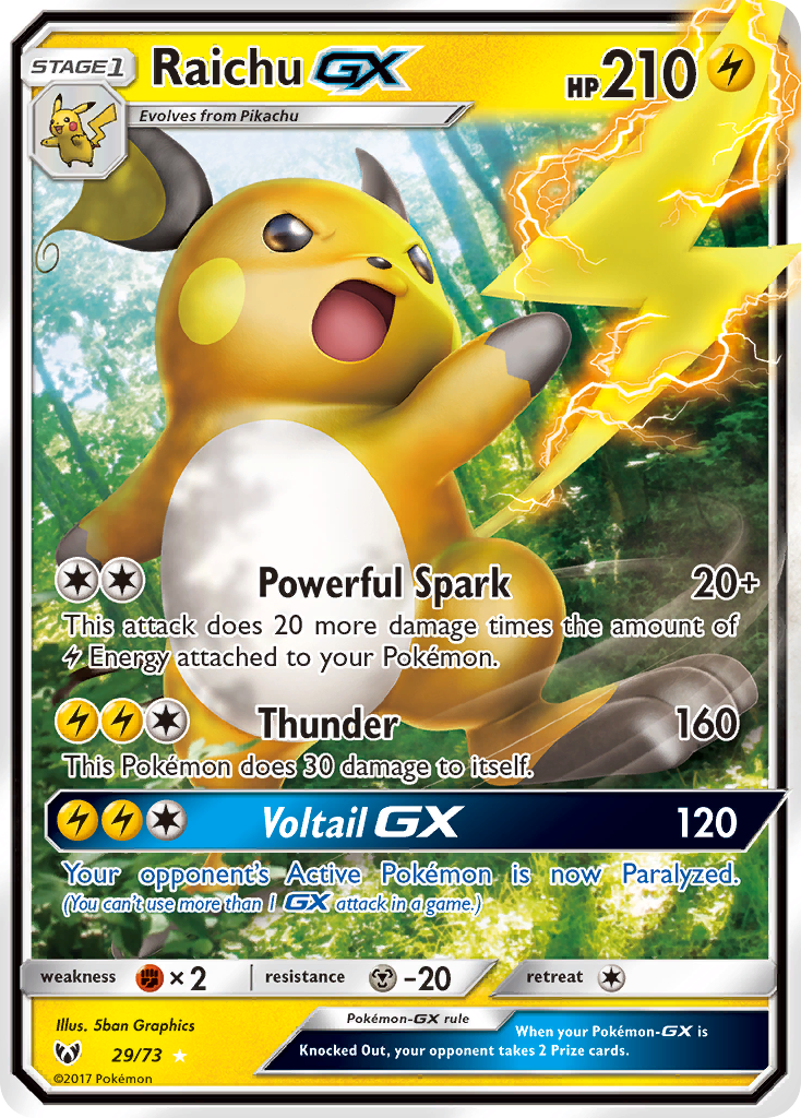 Raichu GX (29/73) Sun & Moon: Shining Legends、mySite、waistdrama