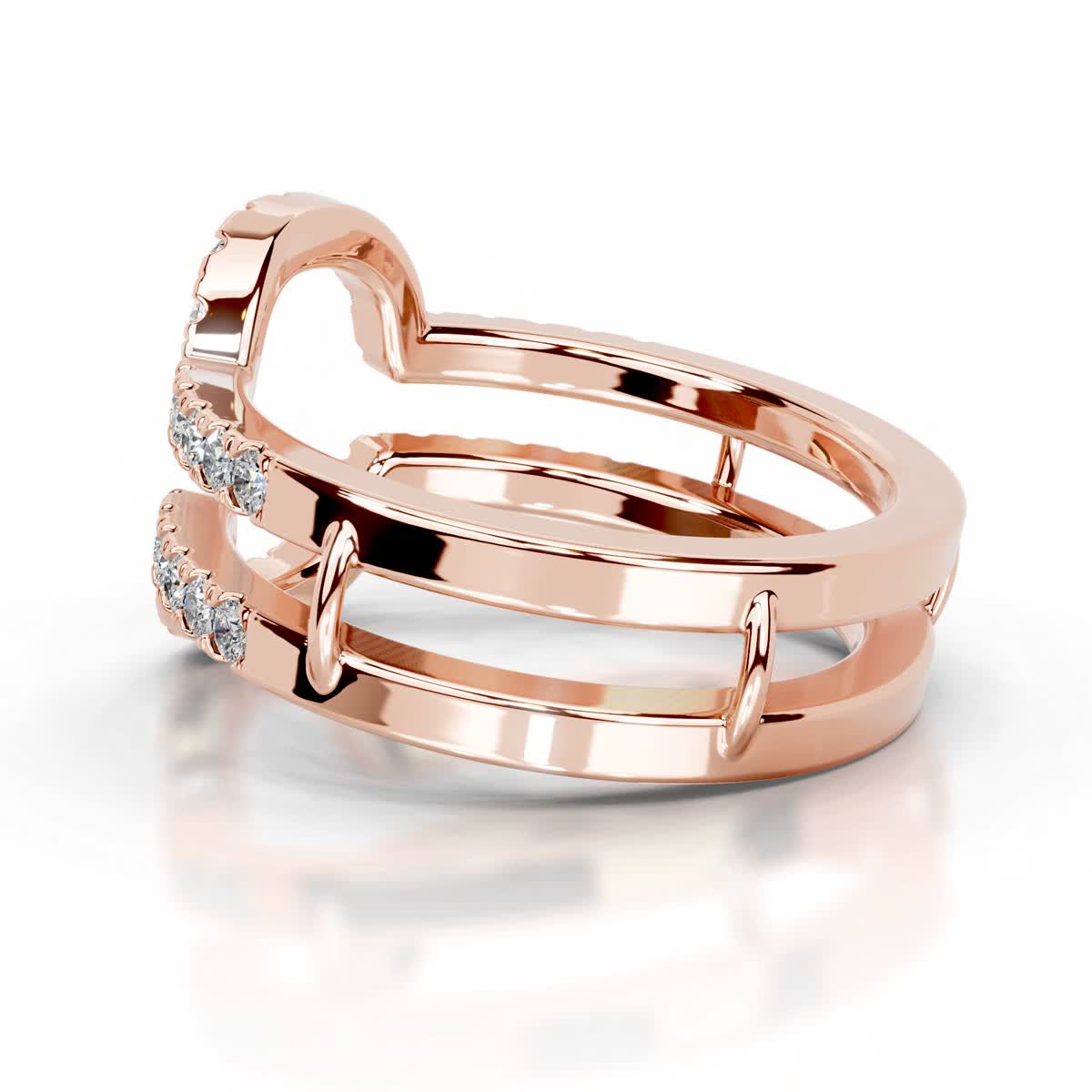 Yana Lab Grown Diamond Wedding Ring (0.50 Carat) -14K Rose Gold、mySite、hinf8tx79