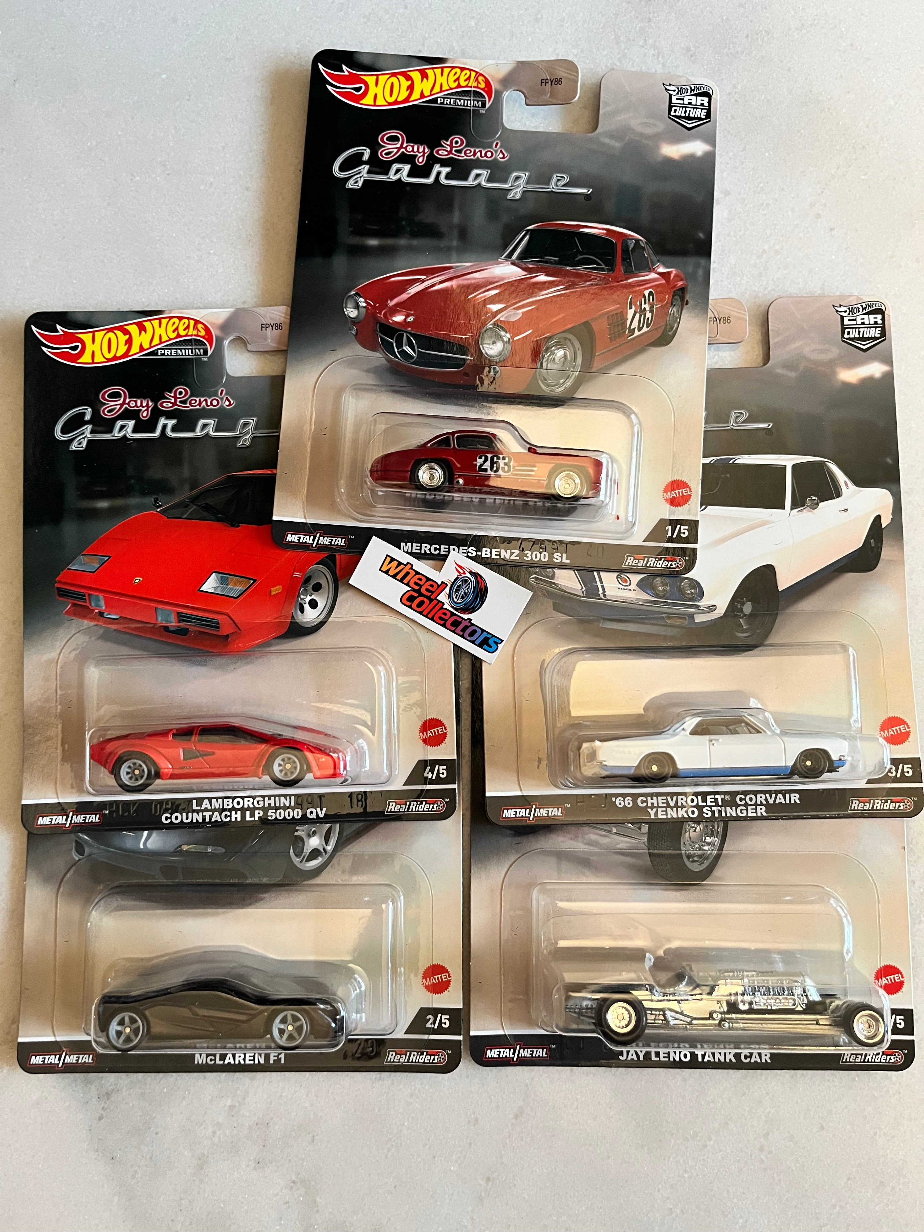 Jay Leno's Garage Complete 5 Car Set * 2022 Hot Wheels Car Culture Case N、mySite、hgirdovlk