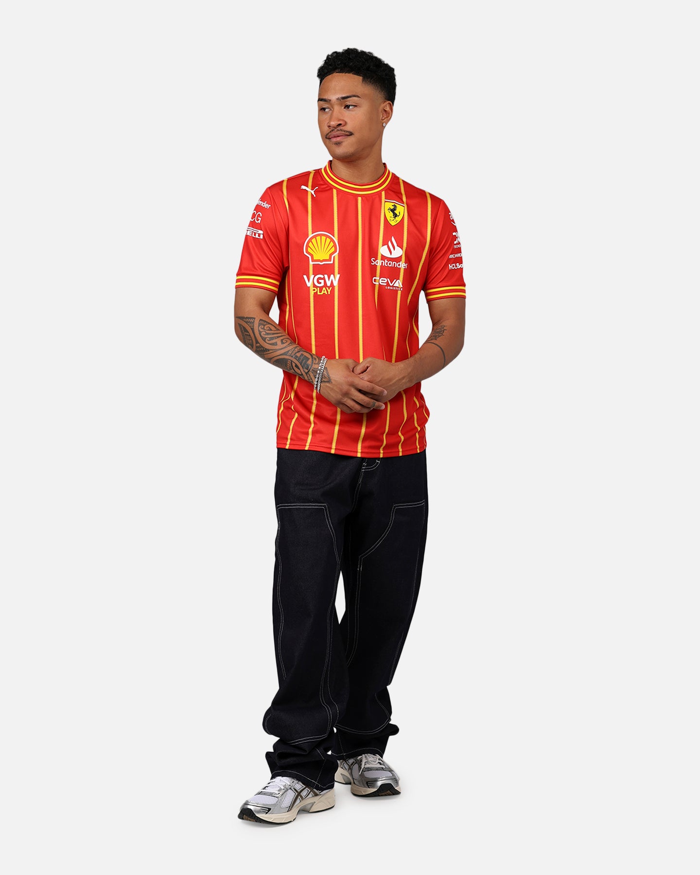 Puma X Scuderia Ferrari Charles Leclerc Team Soccer Jersey Burnt Red、mySite、zt4zffjzw