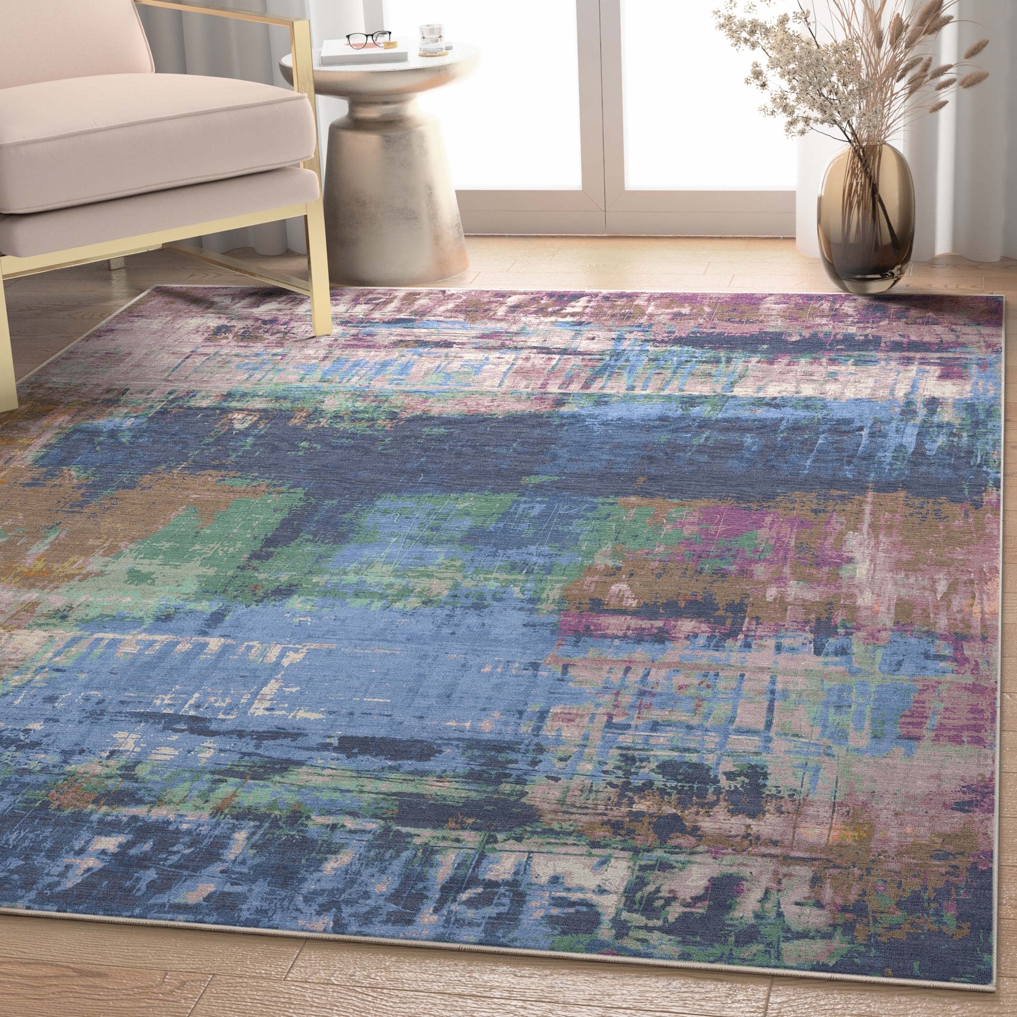 Mandala Boho Abstract Paintsplash Flatweave Rug、mySite、gigharbornorthrealestate