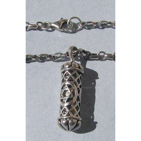 Michael Bromberg Men’s Mezuzah Pendant Necklace in Sterling Silver、mySite、topwebapps