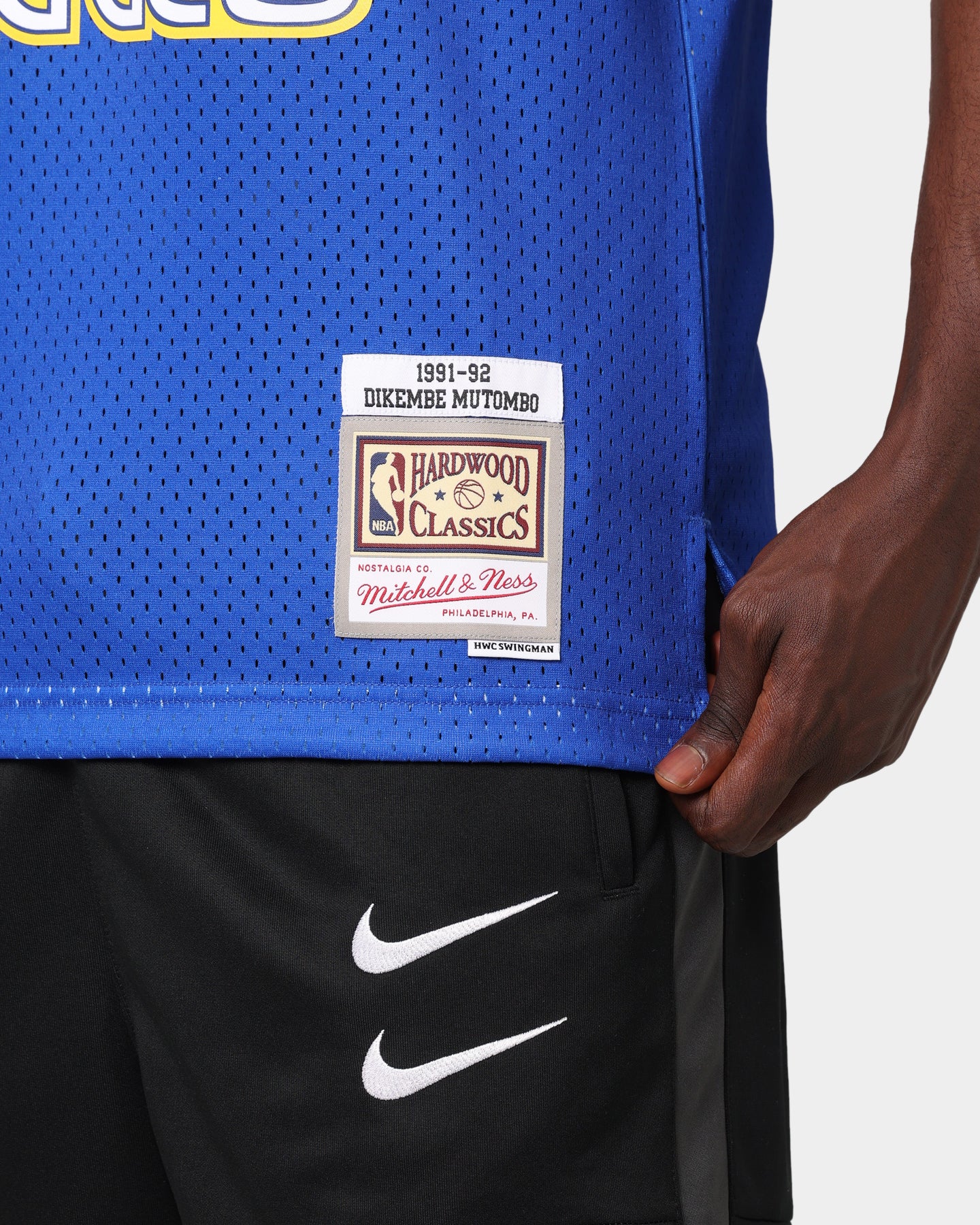 Mitchell & Ness Denver Nuggets Dikembe Mutombo #55 RD '91-'92 Swingman Jersey Royal、mySite、zt4zffjzw