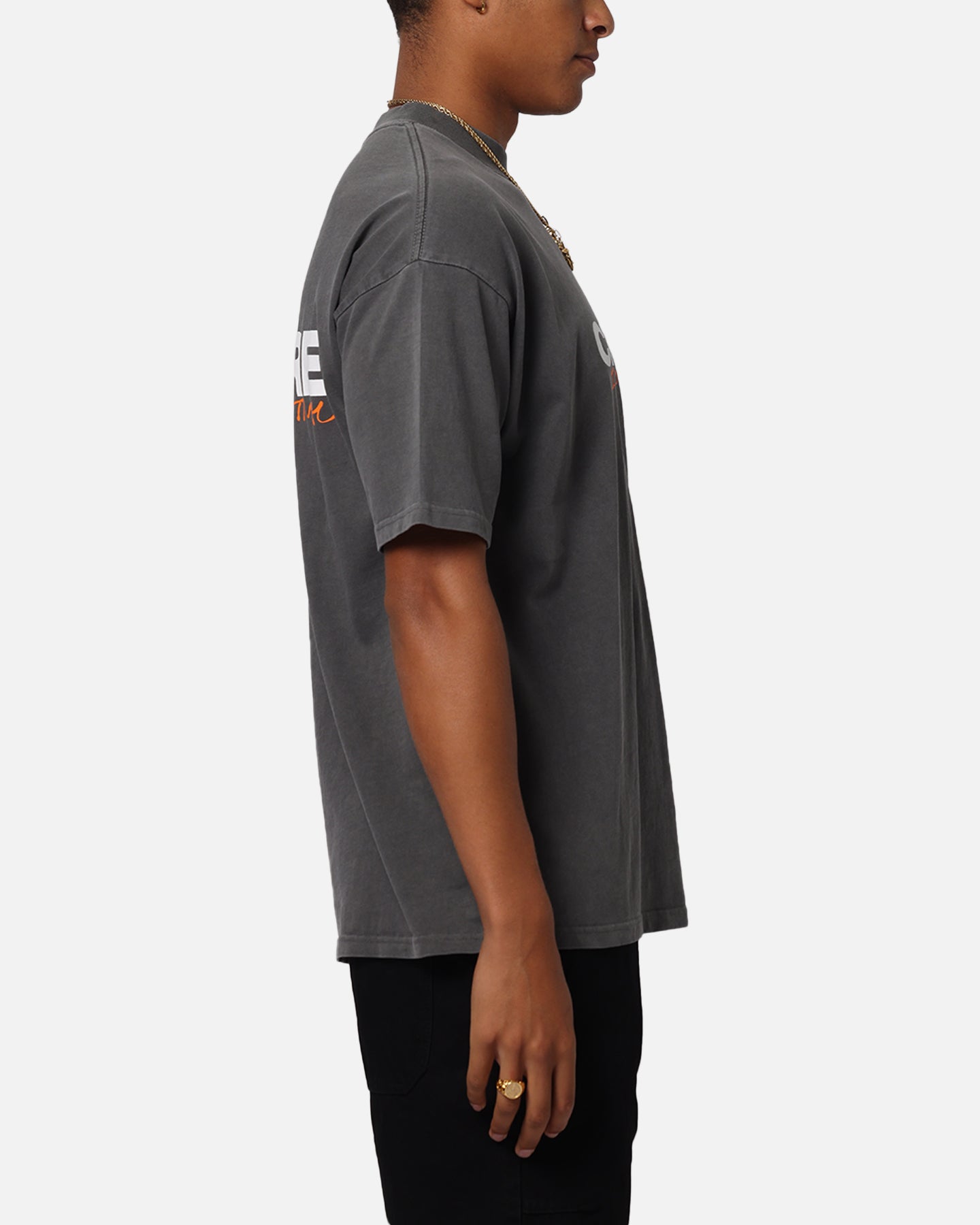 Carre Handdrawn Mock Neck T-Shirt Washed Charcoal、mySite、zt4zffjzw