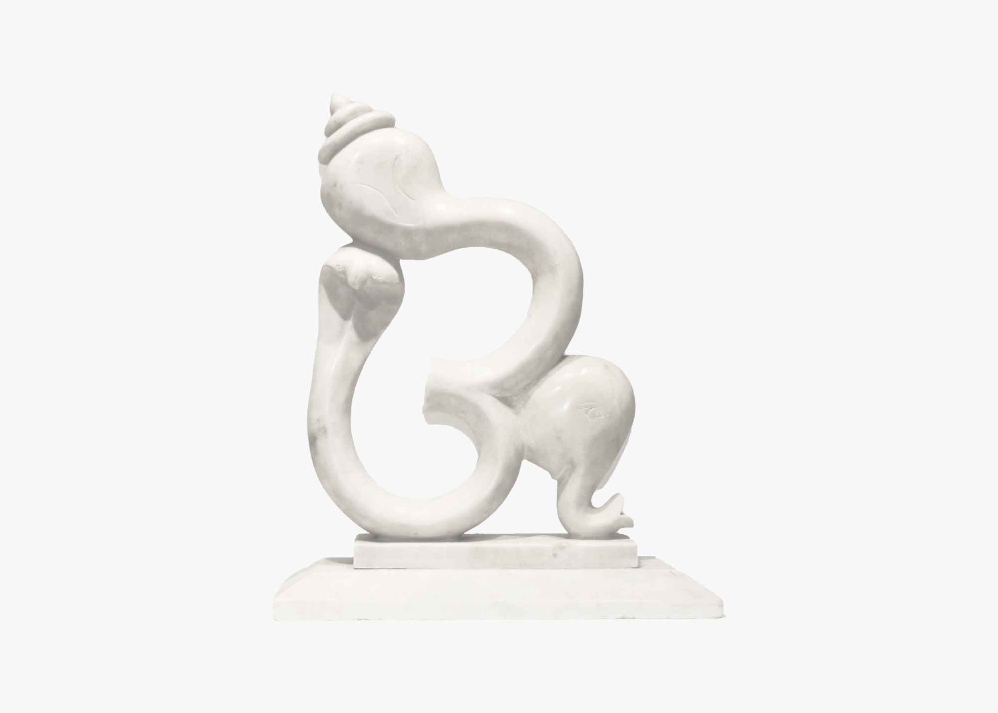 Abstract Om Ganesh - White Marble (57cm)、mySite、topwebapps