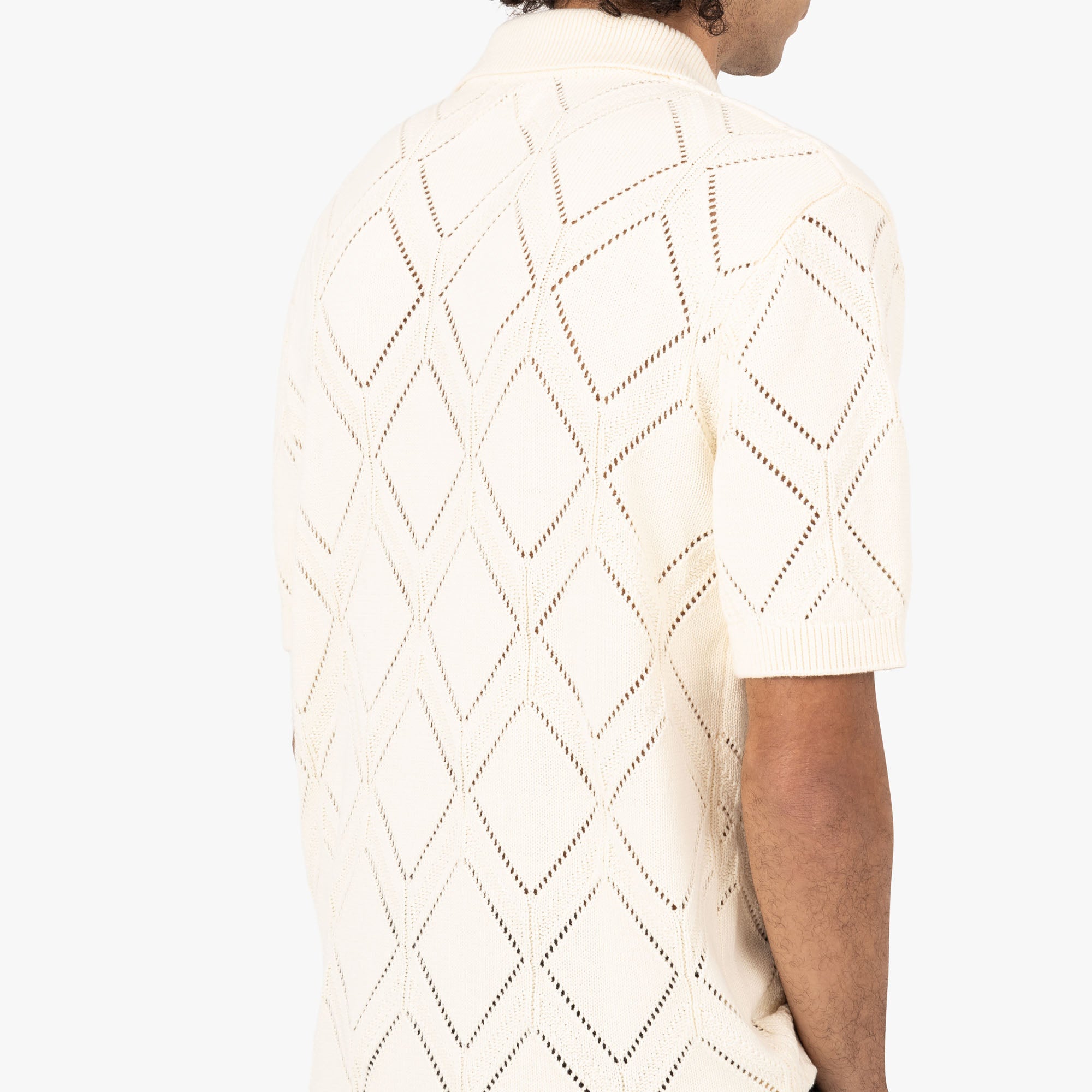  Honor the Gift Diamond Knit Polo / Cream、mySite、merchandisen