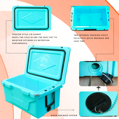 Hot Selling Blue color 65QT Outdoor cooler fish ice chest Box 2022 Popular Camping Cooler Box、、eastwooduniform
