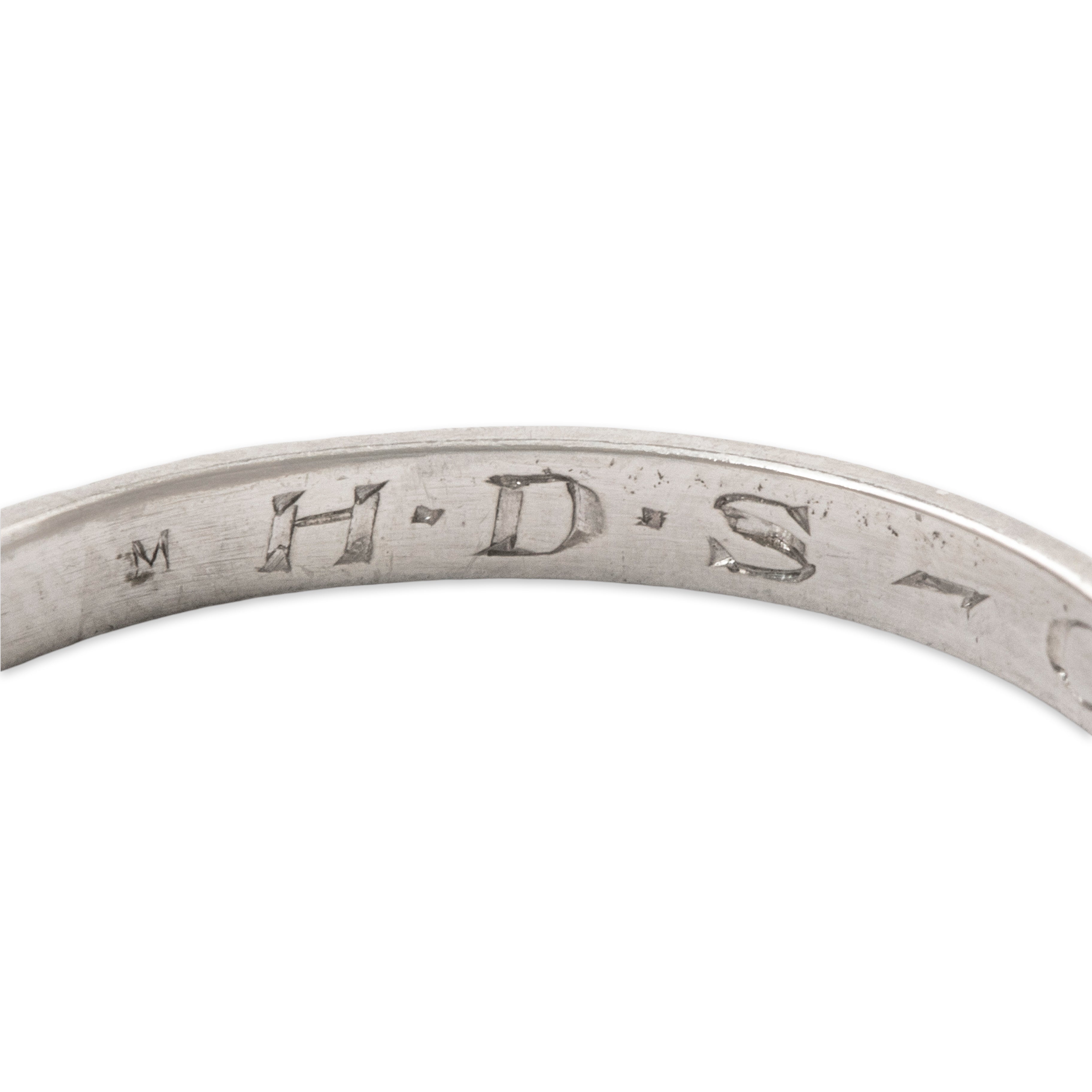 Antique Art Deco Platinum Engraved Detail Band Ring 6.00、mySite、hinf8tx79