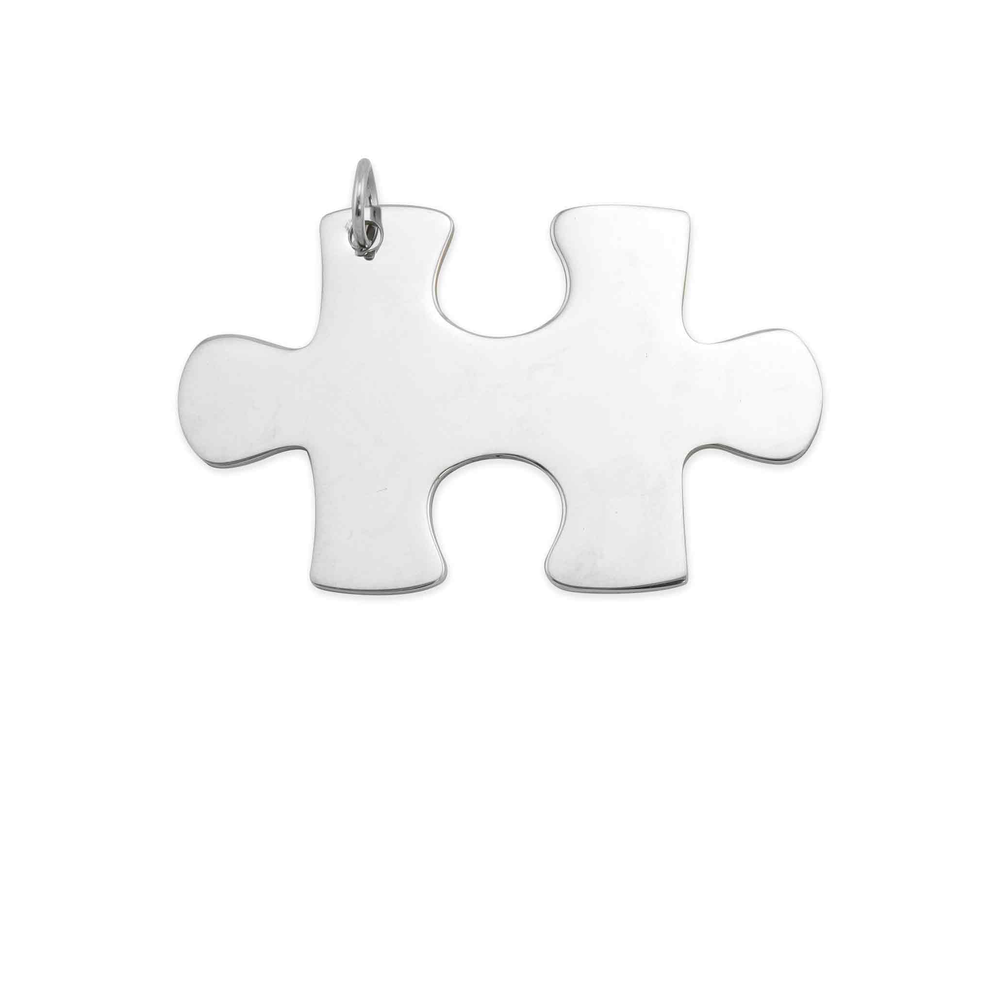 Polished Blank Horizontal Stainless Steel Puzzle Piece / SBB0028、mySite、dreamappss