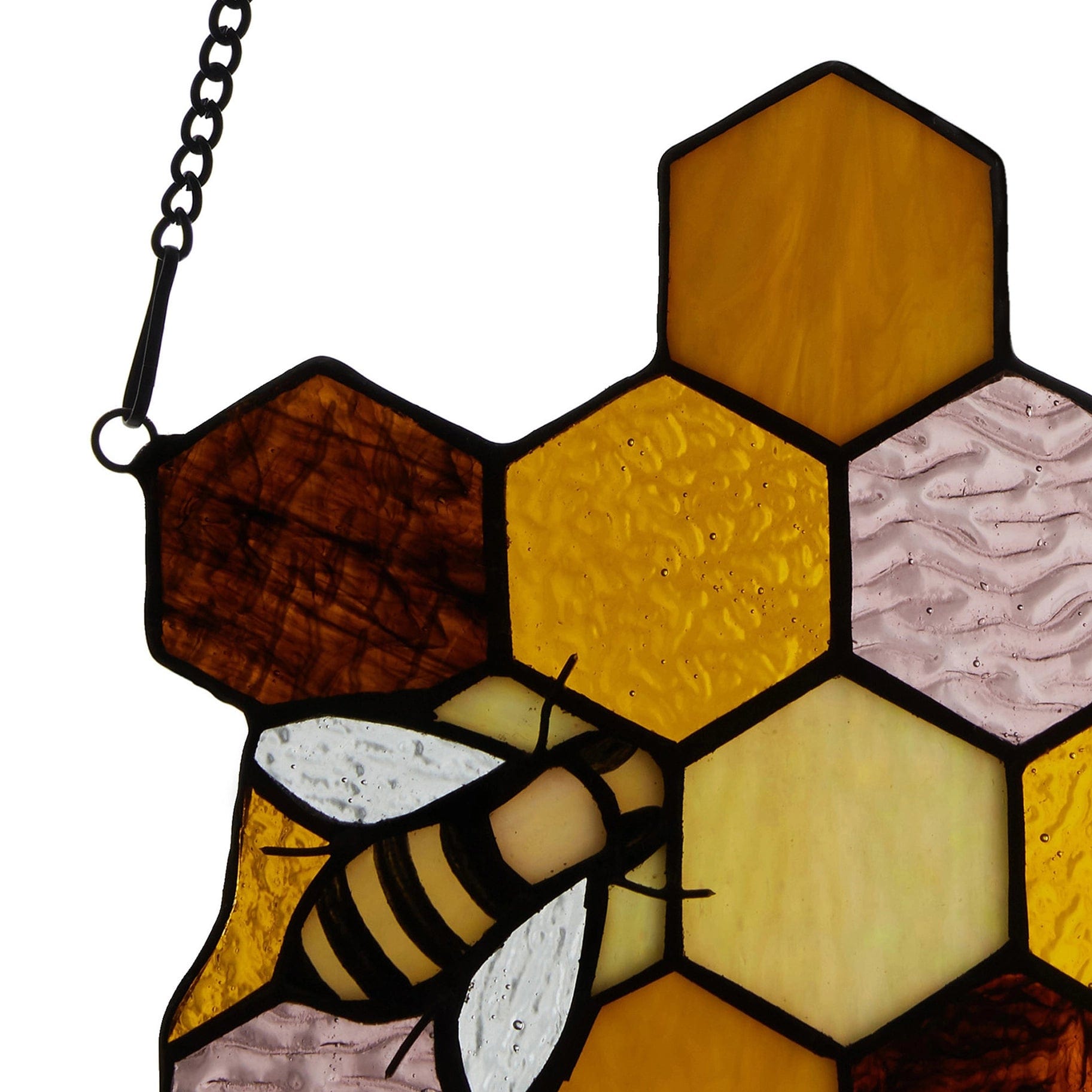 Honeycomb Bees Stained Glass Window Panel、mySite、g9winljtr